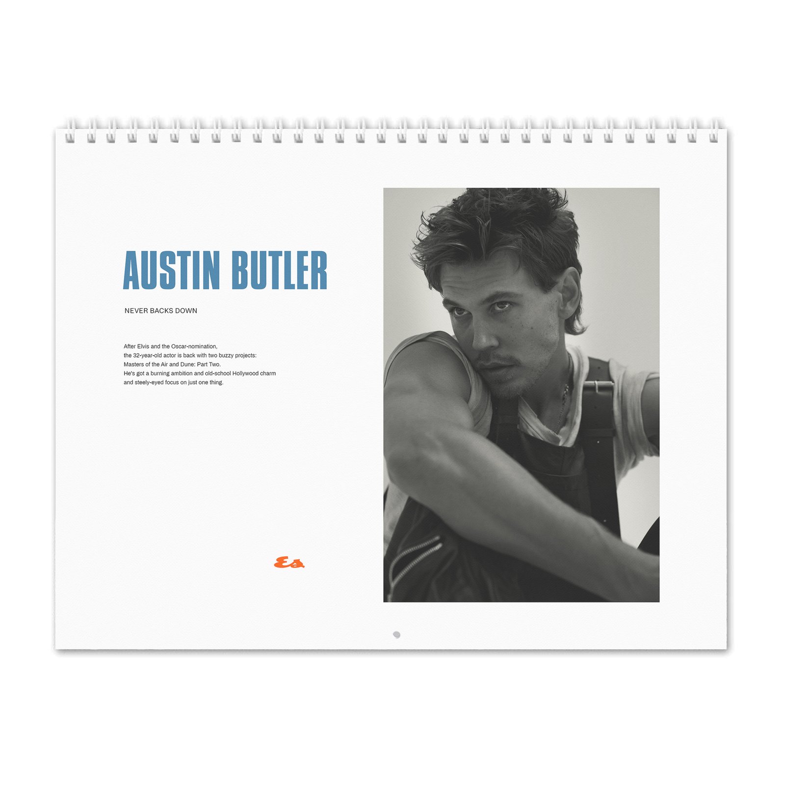 00 Austin Butler - Never Backs Down 2027 Wall Calendar