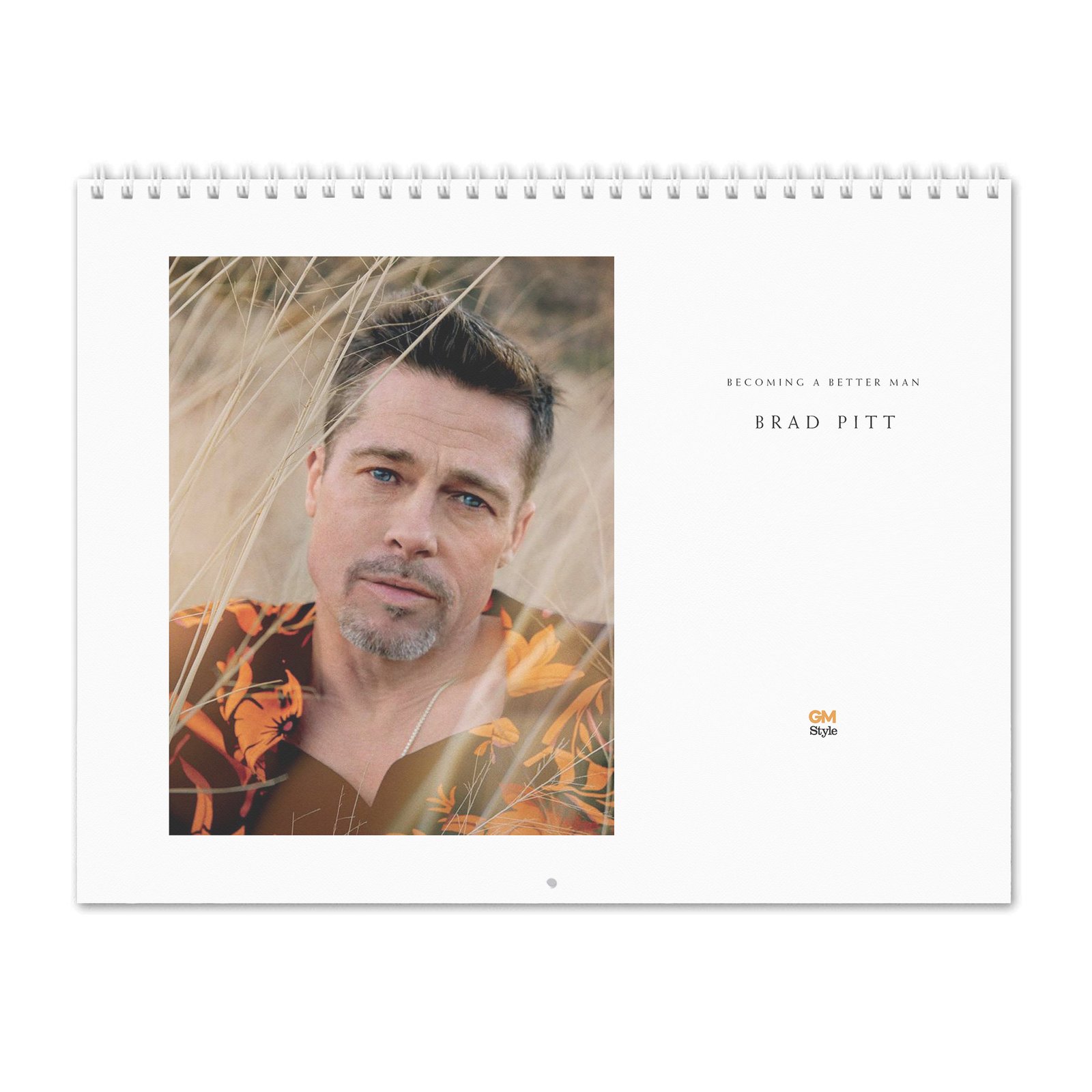 00 Brad Pitt - Becoming A Better Man 2027 Wall Calendar