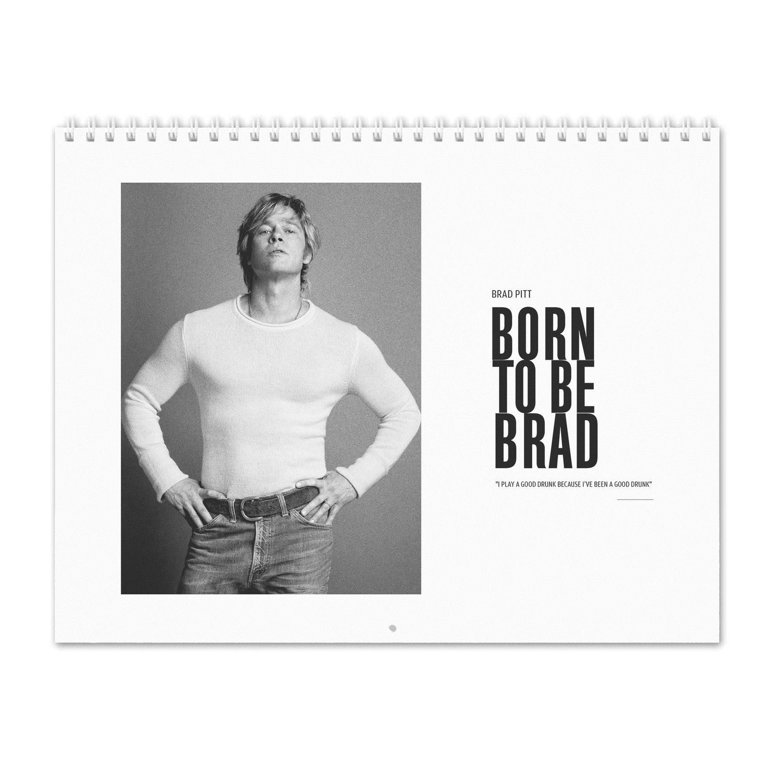 Brad Pitt - Born To Be Brad 2027 Wall Calendar