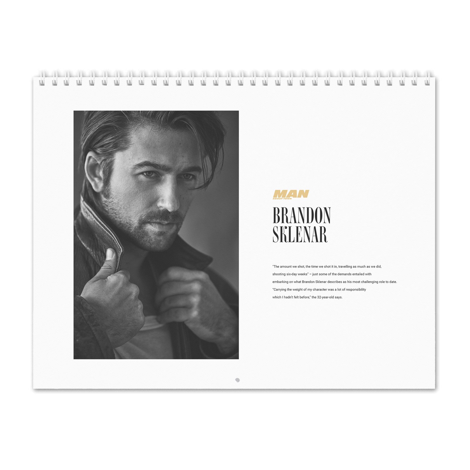 00 Brandon Sklenar - Man About Town 2027 Wall Calendar