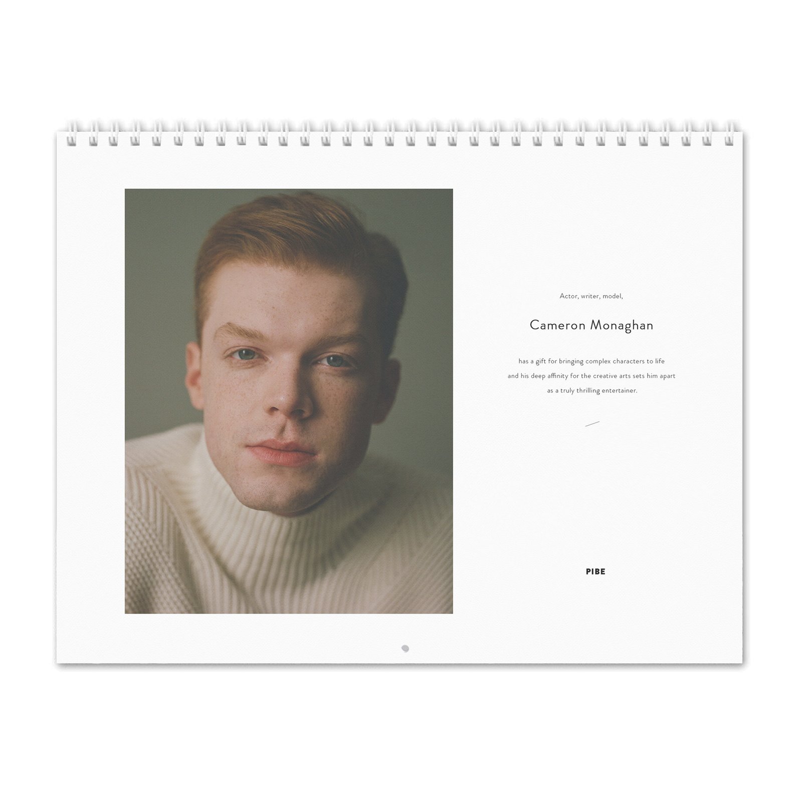 00 Cameron Monaghan - Pibe 2027 Wall Calendar