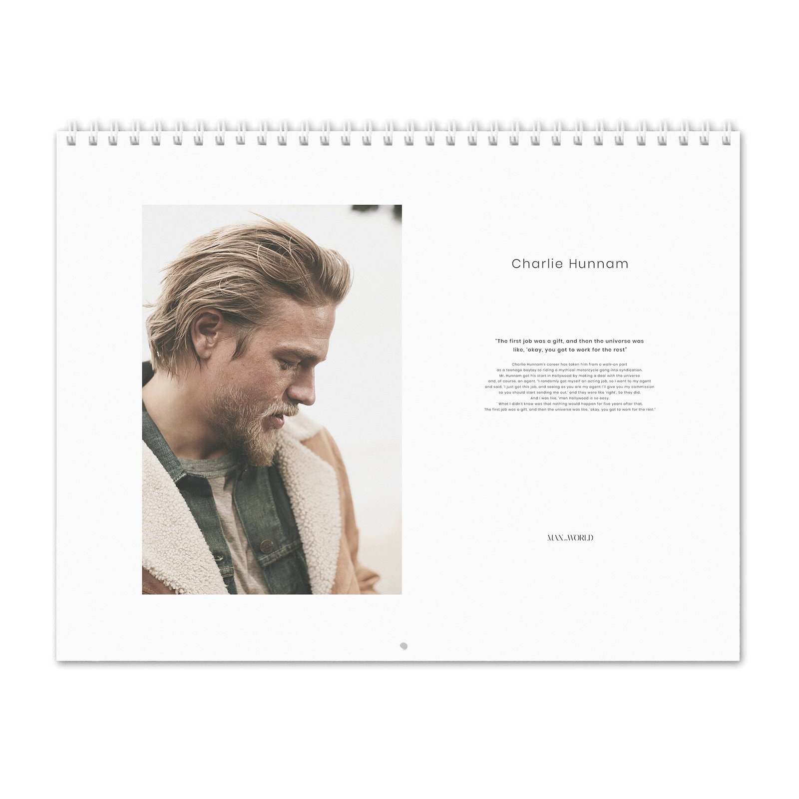 00 Charlie Hunnam - Man Of The World 2027 Wall Calendar