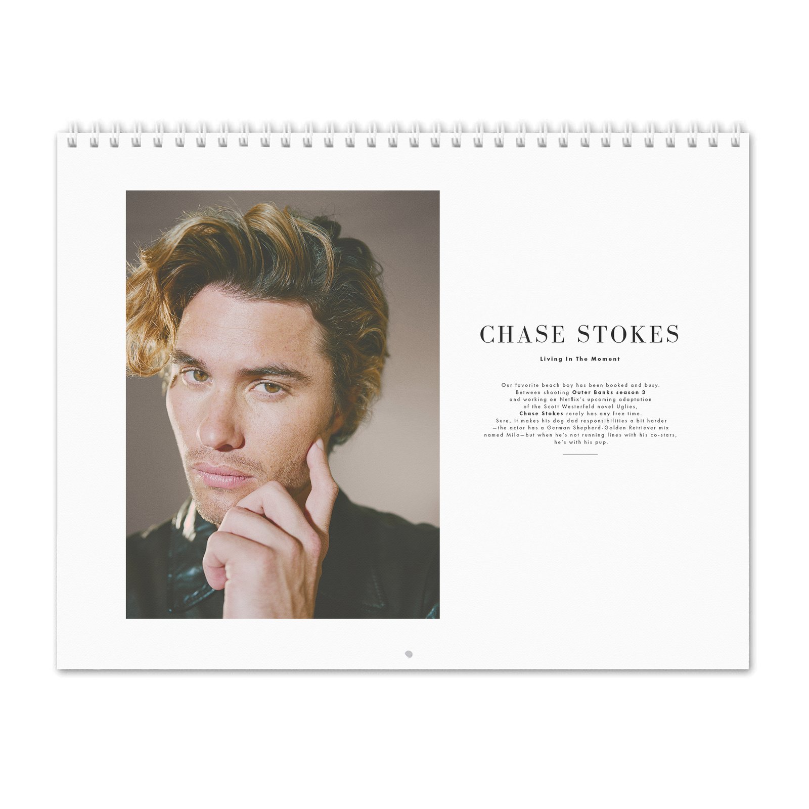 Chase Stokes - Living In The Moment 2027 Wall Calendar
