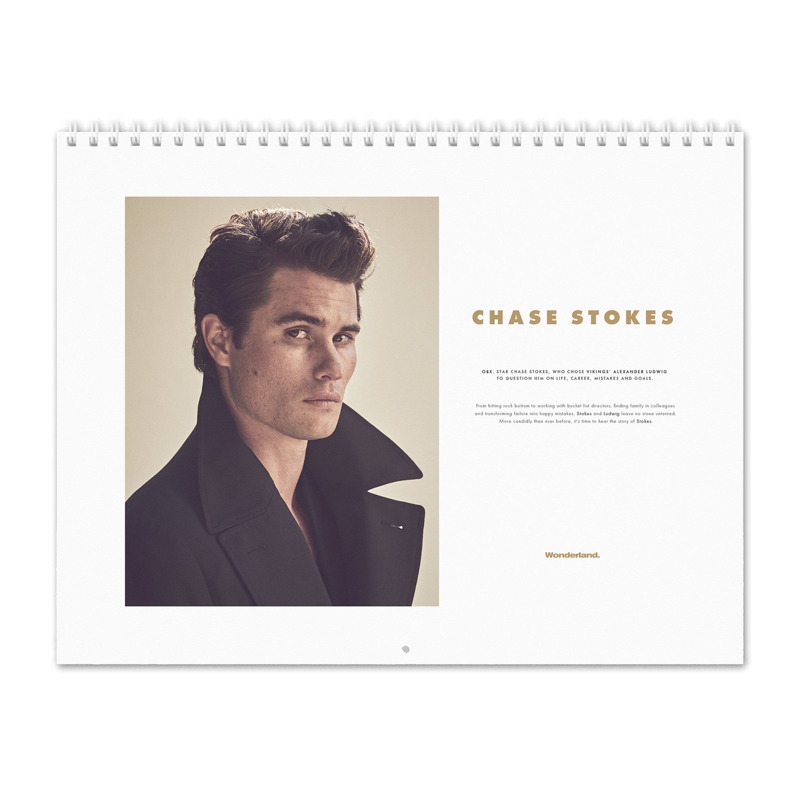 00 Chase Stokes - Wonderland 2027 Wall Calendar