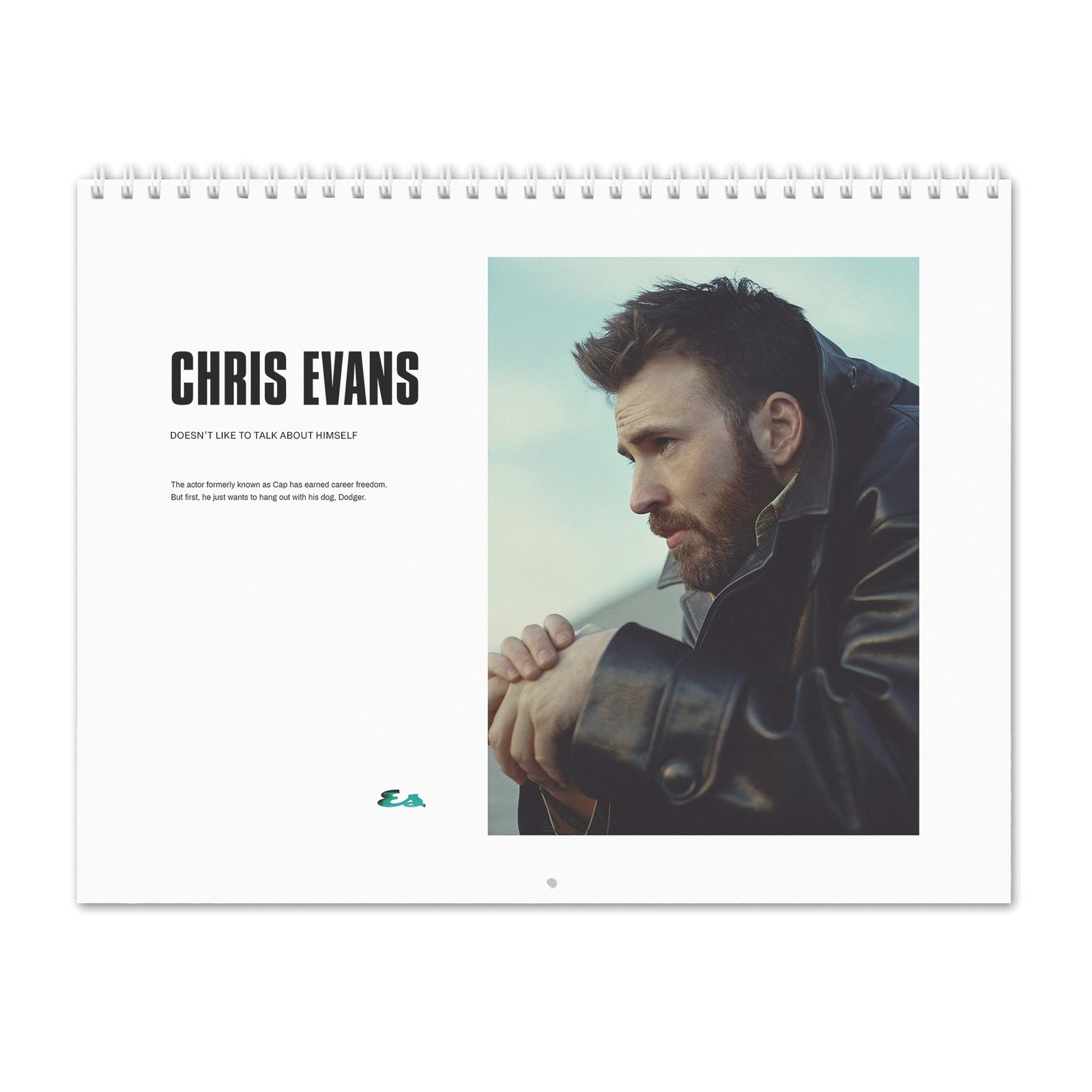 00 Chris Evans - Doesn't Like To Talk About Himself 2027 Wall Calendar