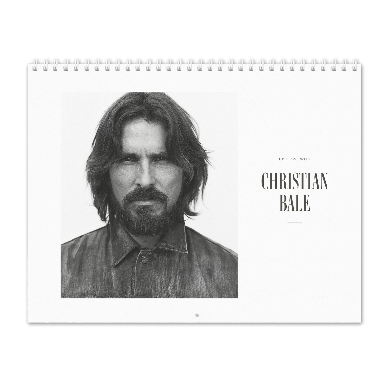 00 Christian Bale - Up Close With 2027 Wall Calendar