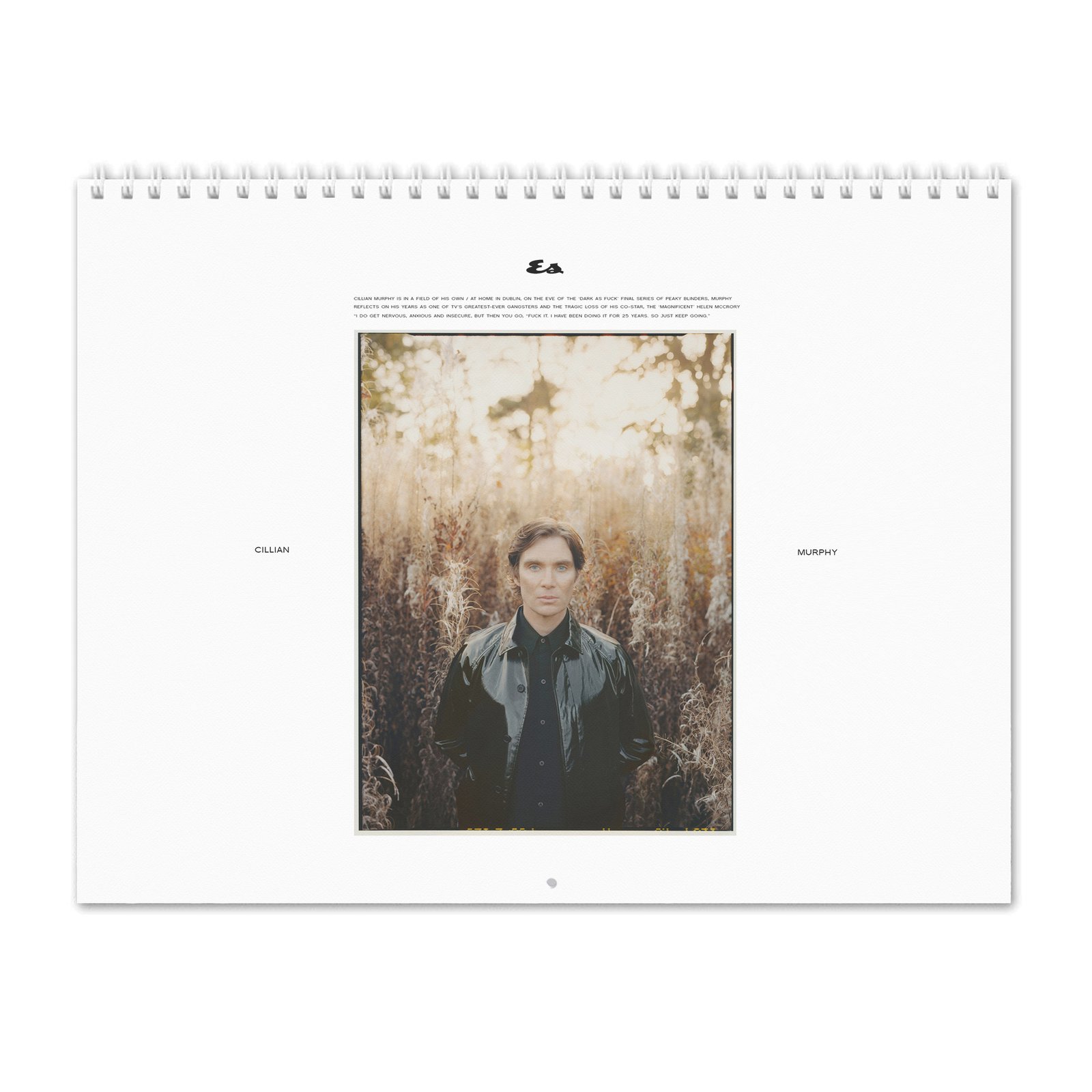 00 Cillian Murphy - Field Of His Own 2027 Wall Calendar