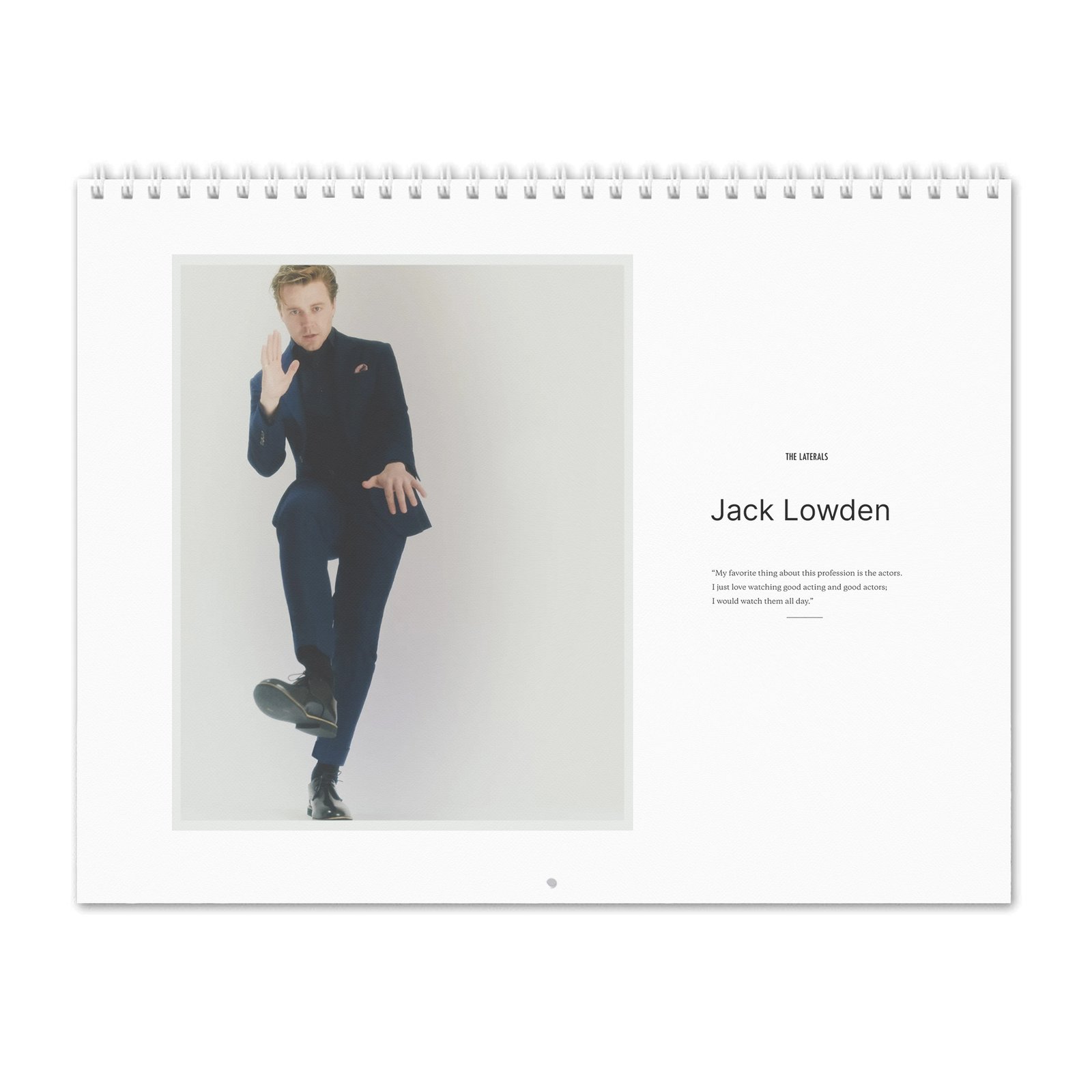 00 Jack Lowden - Laterals 2027 Wall Calendar