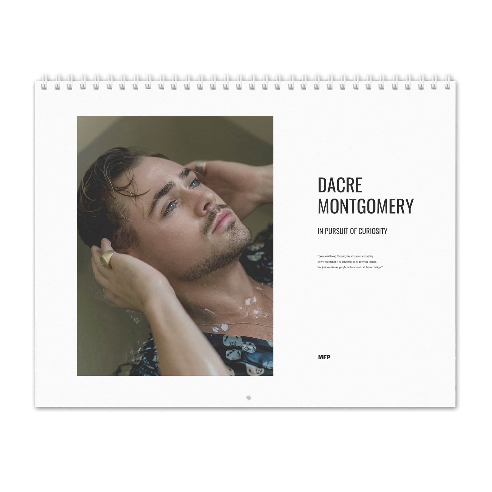 00 Dacre Montgomery - In Pursuit Of Curiosity 2027 Wall Calendar