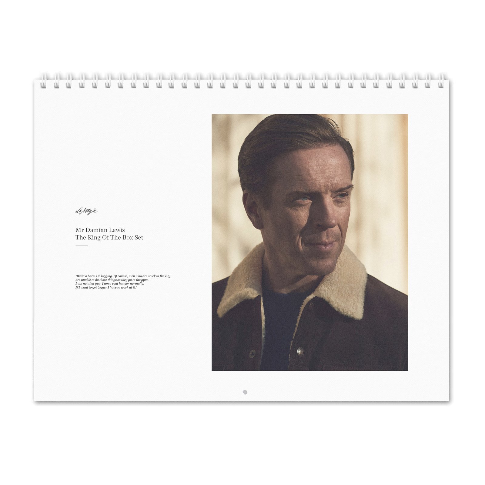 00 Damian Lewis - The King Of The Box Set 2027 Wall Calendar
