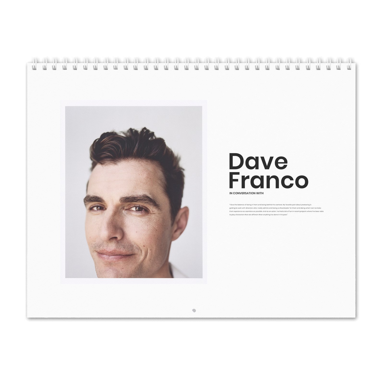 00 Dave Franco - In Conversation 2027 Wall Calendar