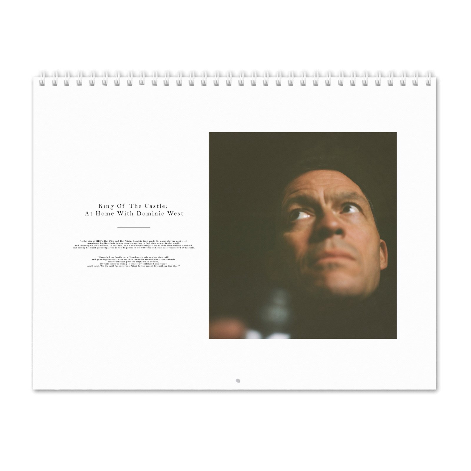 00 Dominic West - King Of The Castle 2027 Wall Calendar