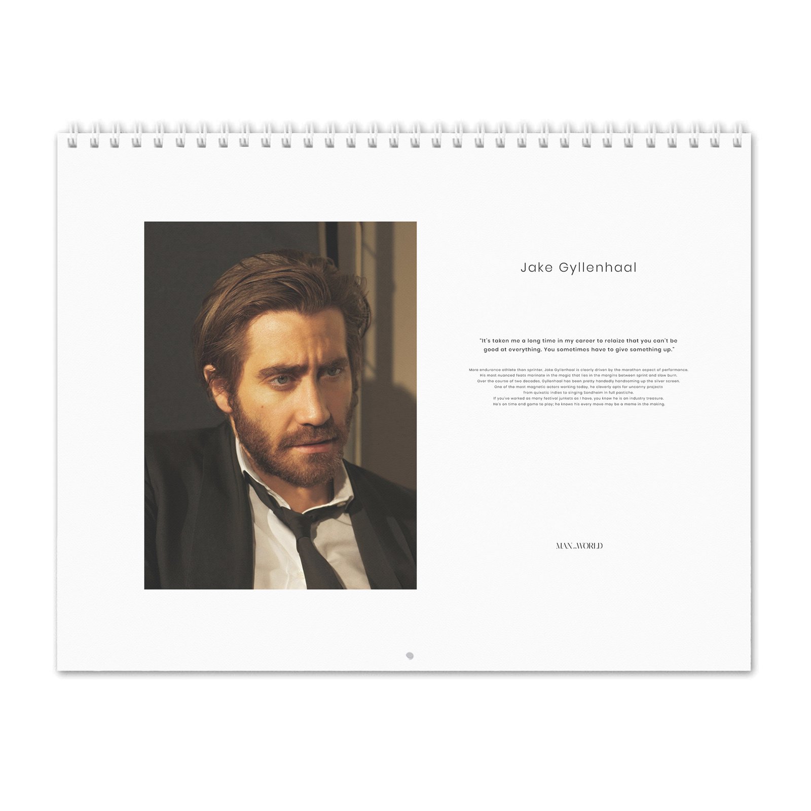 00 Jake Gyllenhaal - Man Of The World 2027 Wall Calendar
