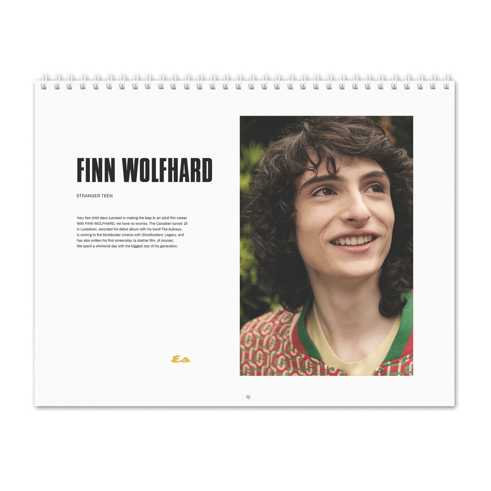 00 Finn Wolfhard - Stranger Teen 2027 Wall Calendar
