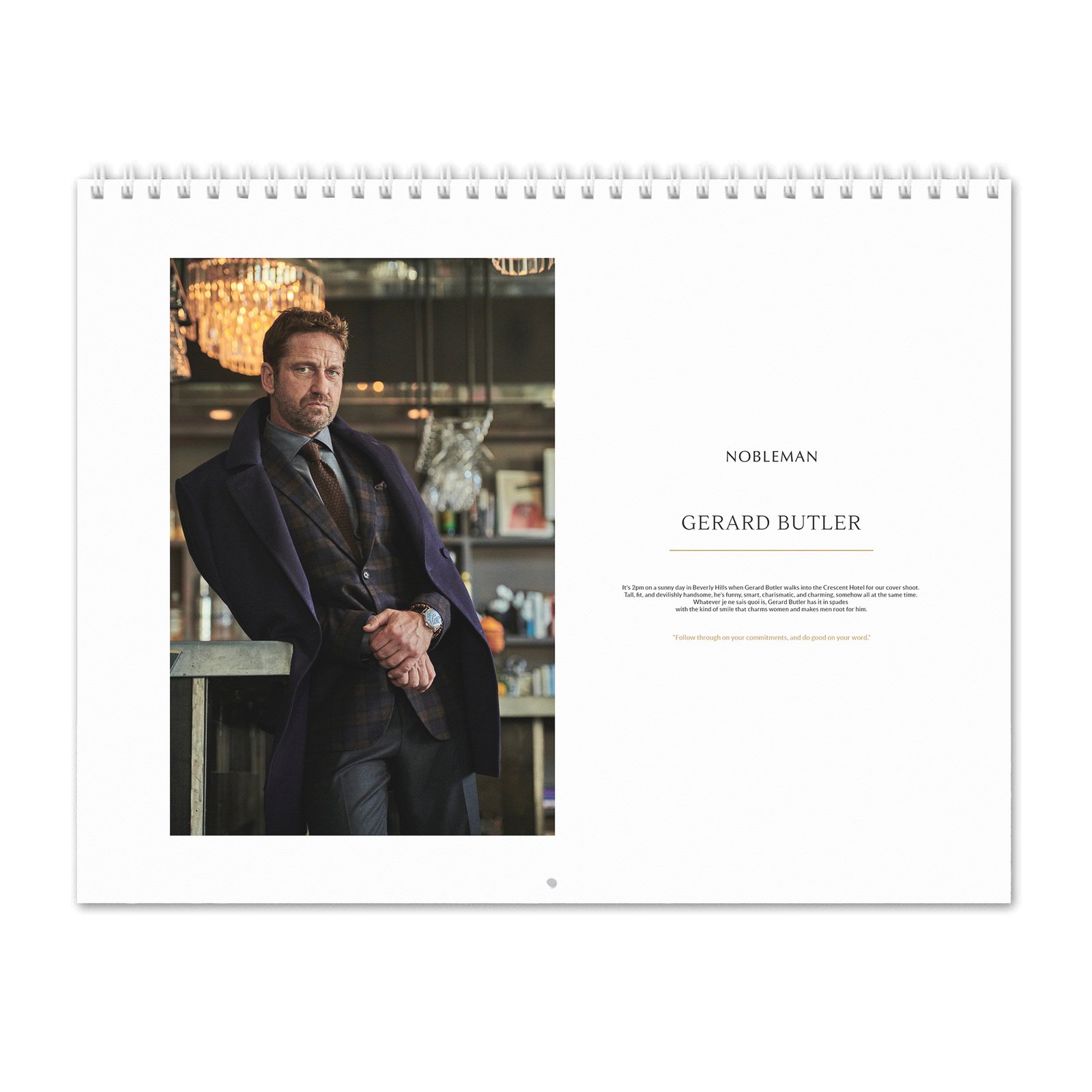 00 Gerard Butler - Nobleman 2027 Wall Calendar