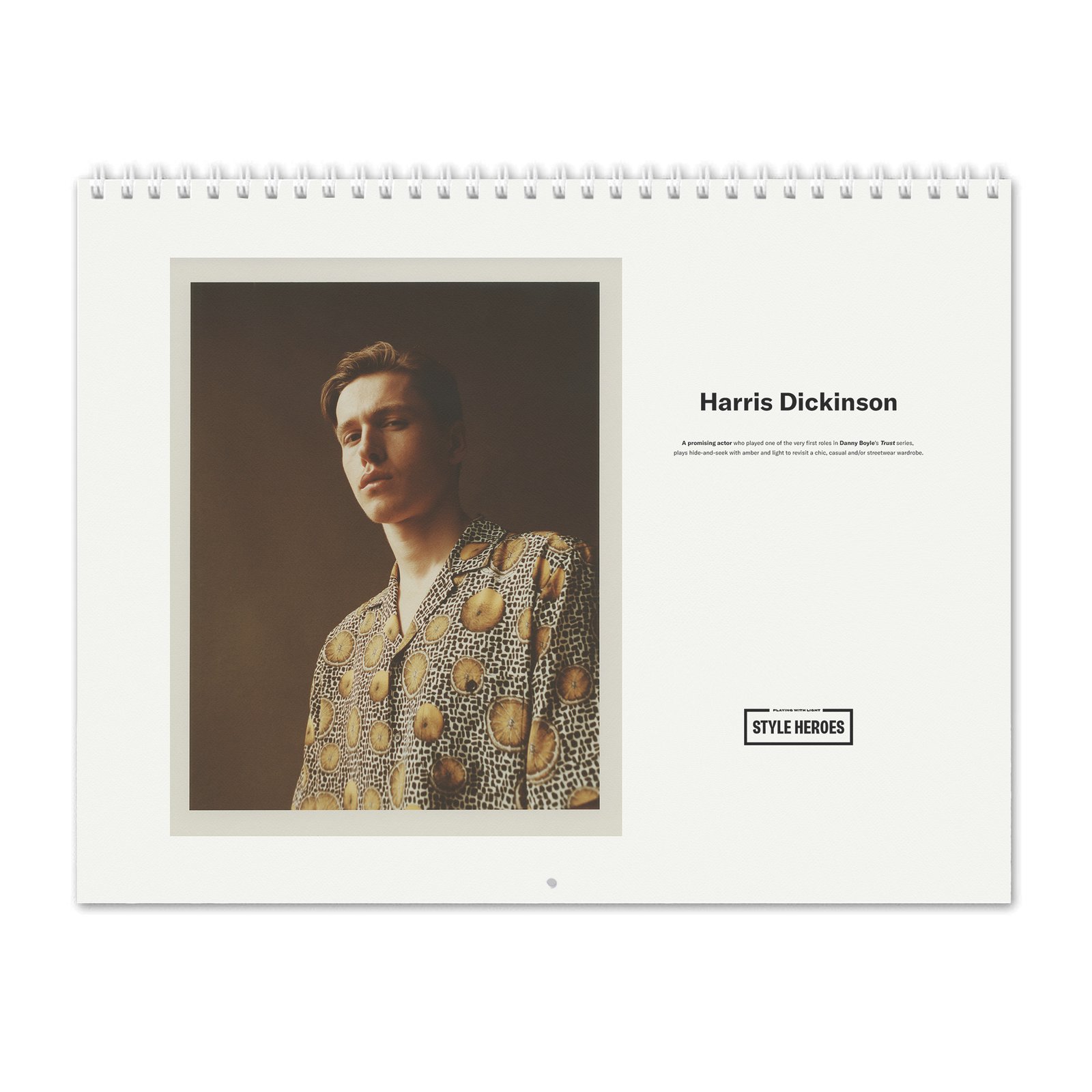 00 Harris Dickinson - Playing With Light 2027 Wall Calendar