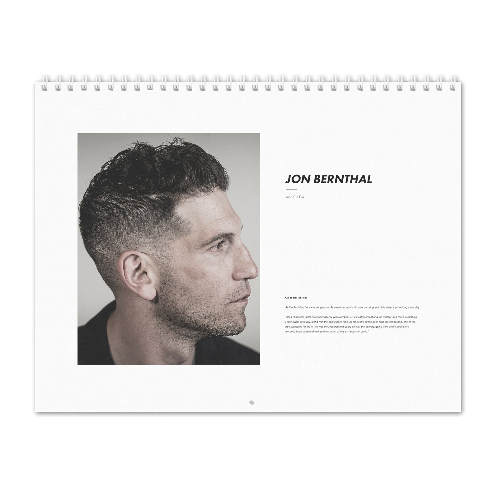 00 Jon Bernthal - Man On Fire 2027 Wall Calendar