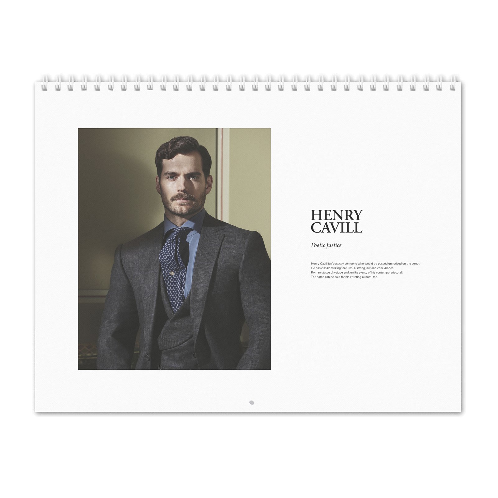 00 Henry Cavill - Poetic Justice 2027 Wall Calendar