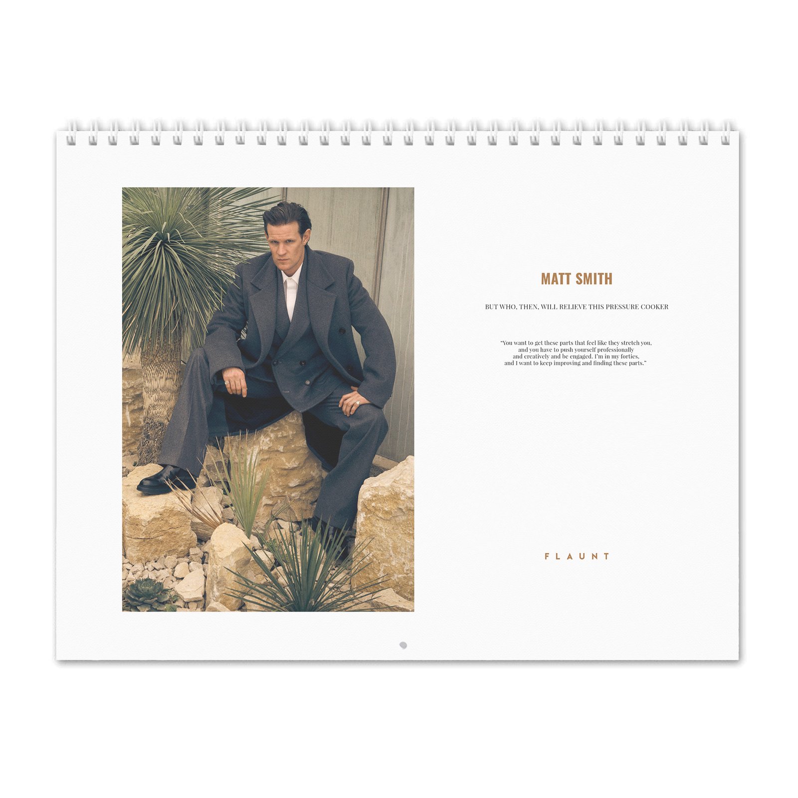 00 Matt Smith - Flaunt 2027 Wall Calendar