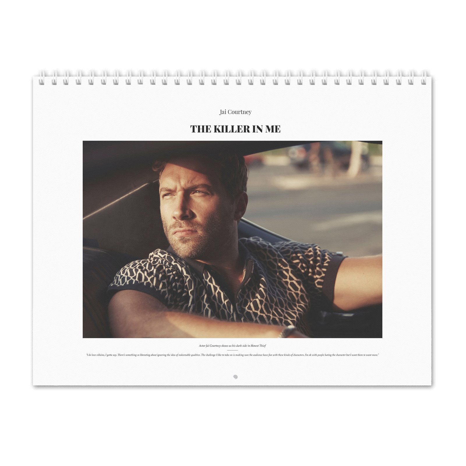 Jai Courtney - The Killer In Me 2027 Wall Calendar