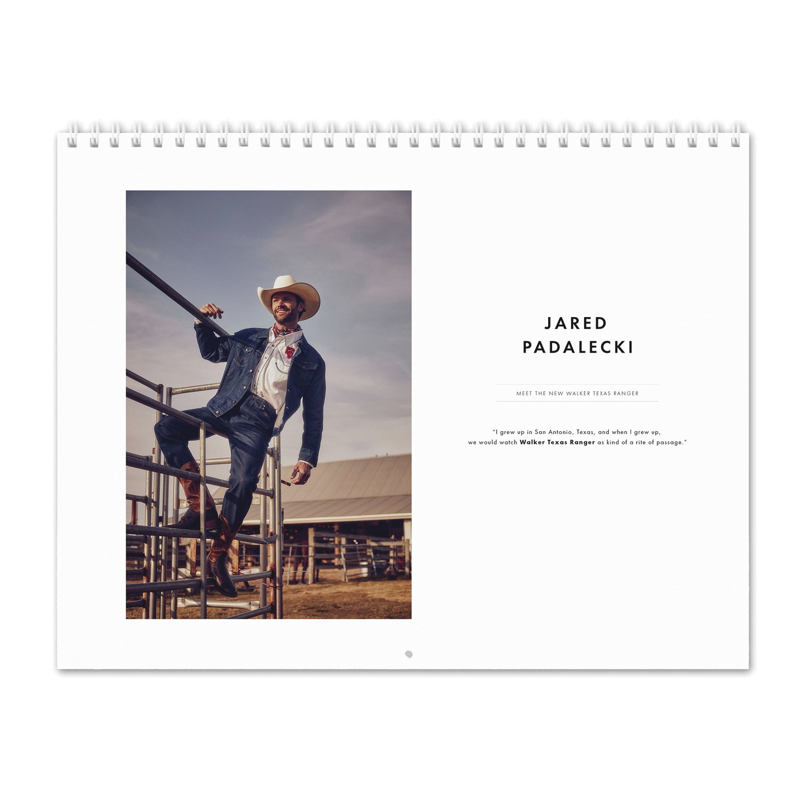 00 Jared Padalecki - The New Texas Ranger 2027 Wall Calendar