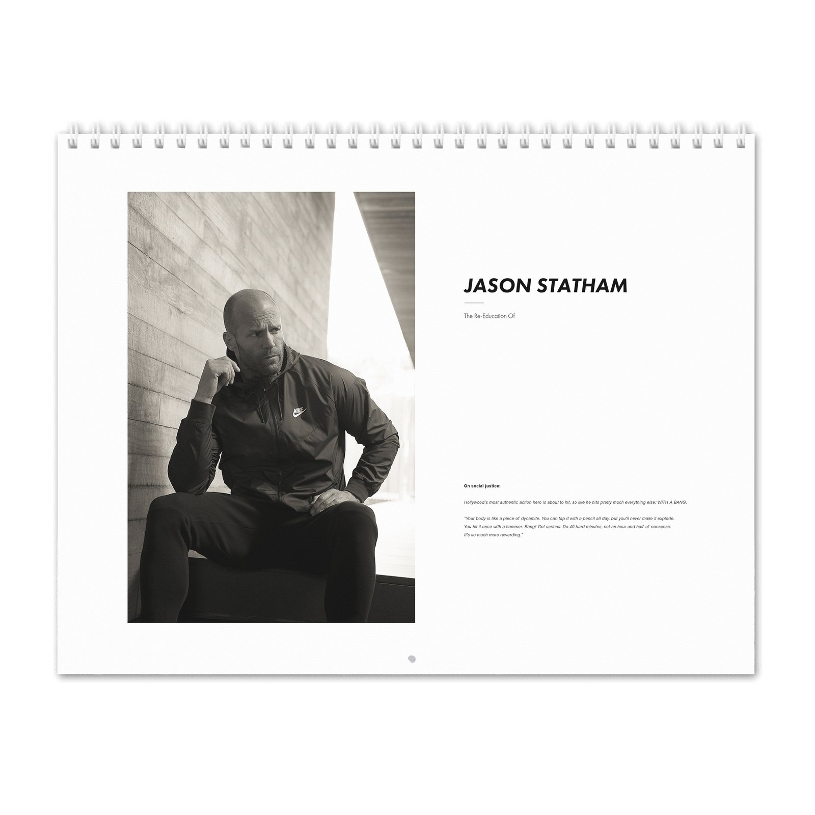 00 Jason Statham - The Re-Education Of 2027 Wall Calendar