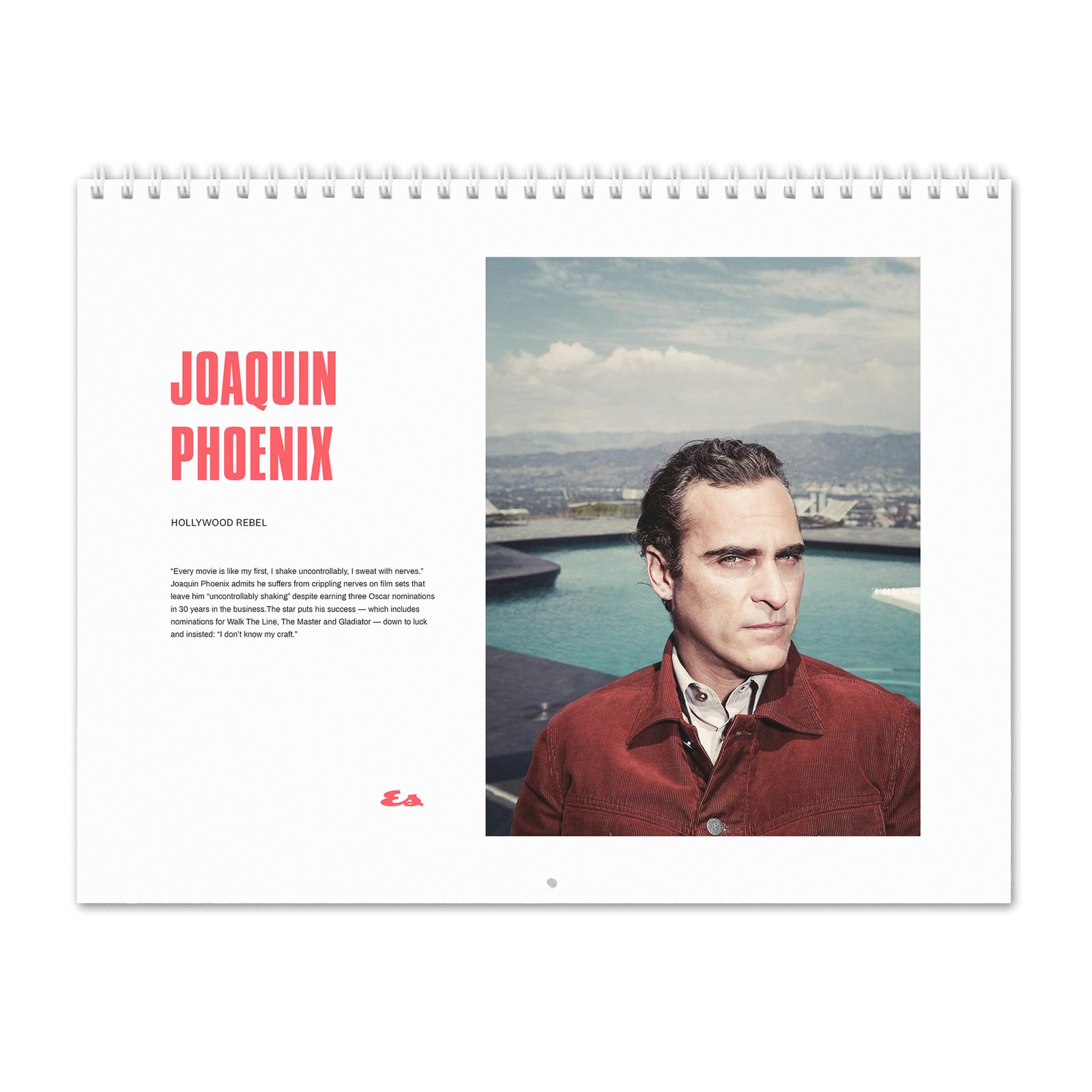 00 Joaquin Phoenix - Hollywood Rebel 2027 Wall Calendar