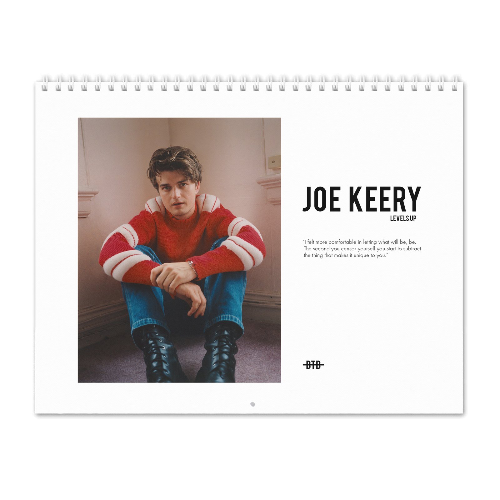 Joe Keery - Levels Up 2027 Wall Calendar