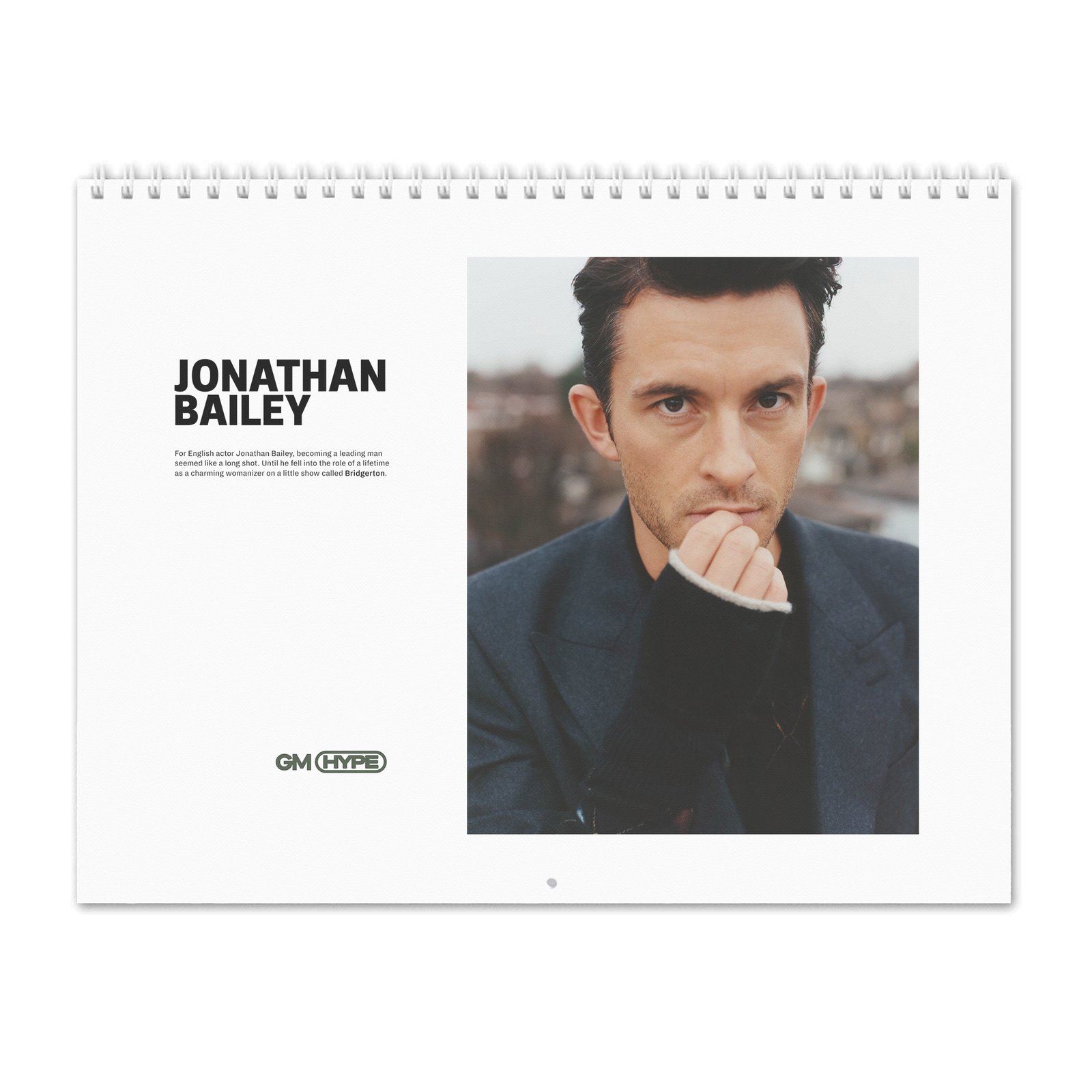 Jonathan Bailey - Becoming A Leading Man 2027 Wall Calendar