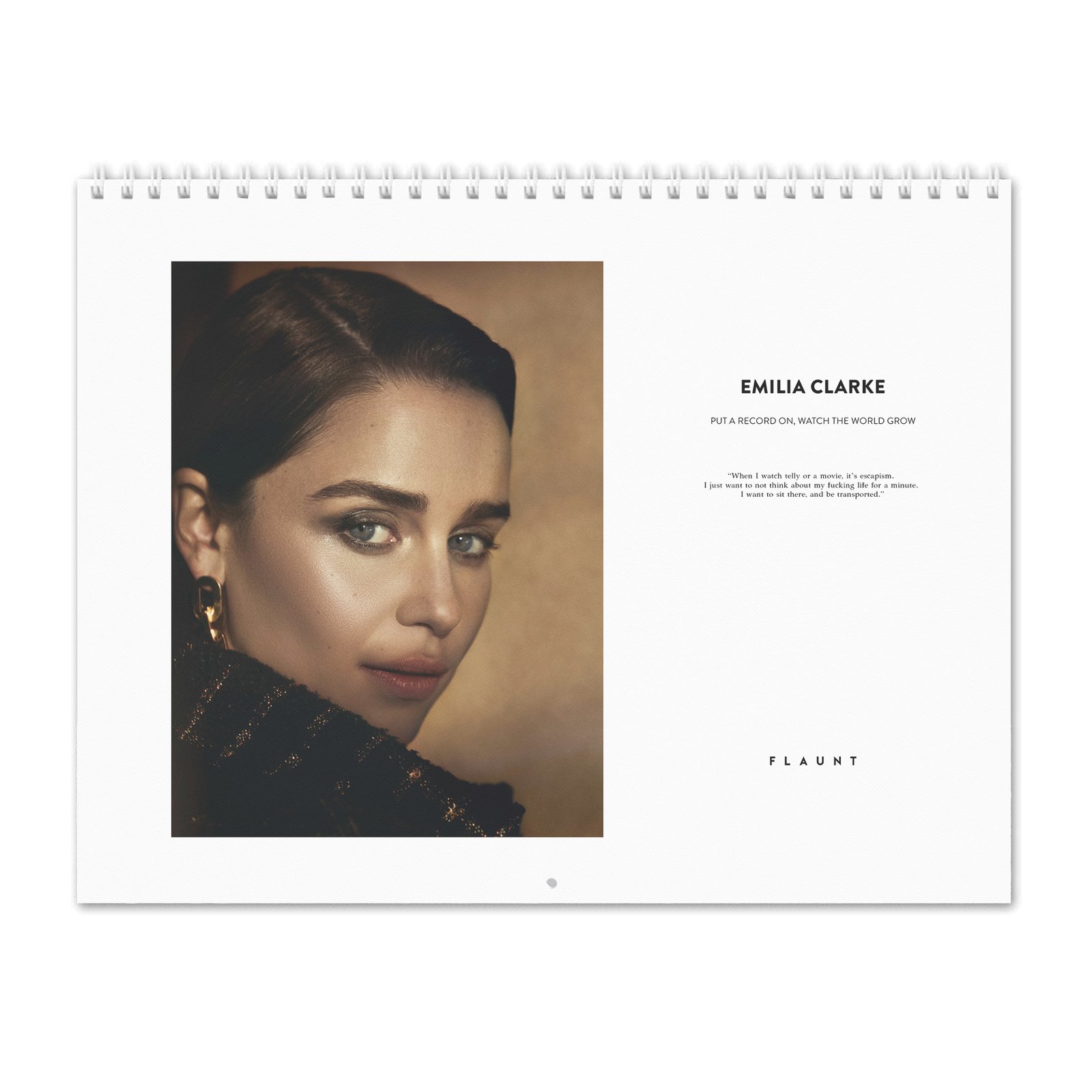 00 (2) Emilia Clarke - Flaunt 2027 Wall Calendar