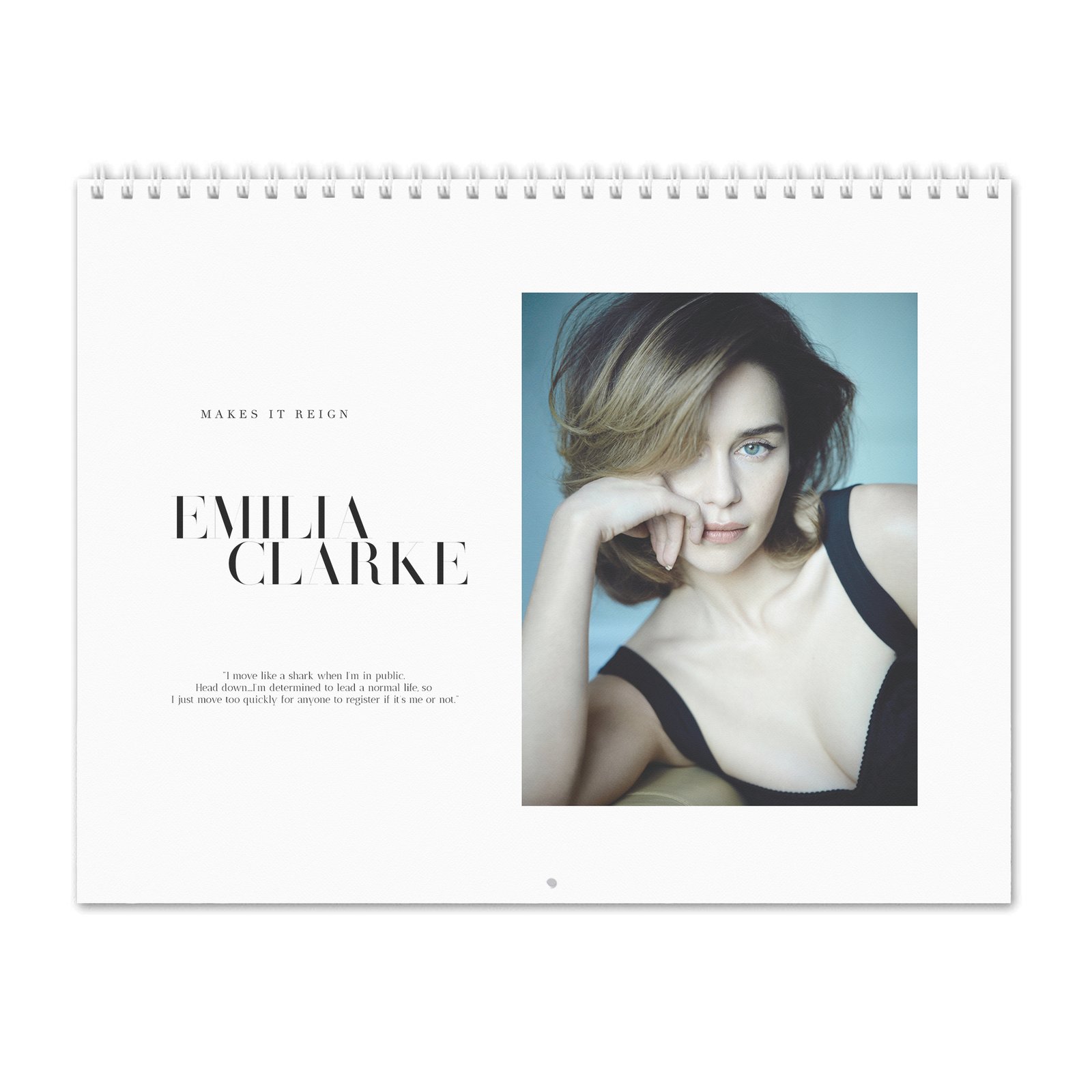 Emilia Clarke - Makes It Reign 2027 Wall Calendar