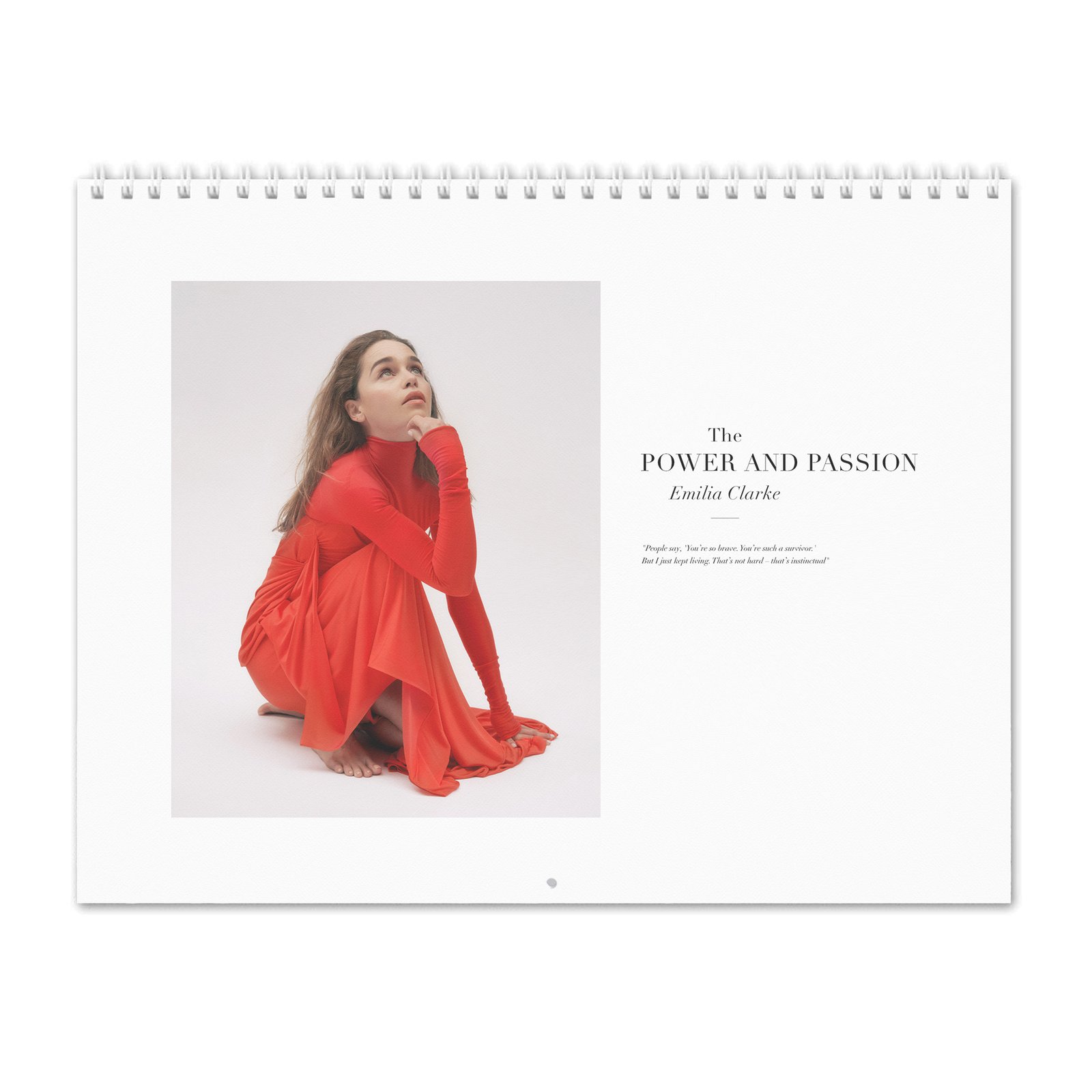 00 (2) Emilia Clarke - Power and Passion 2027 Wall Calendar