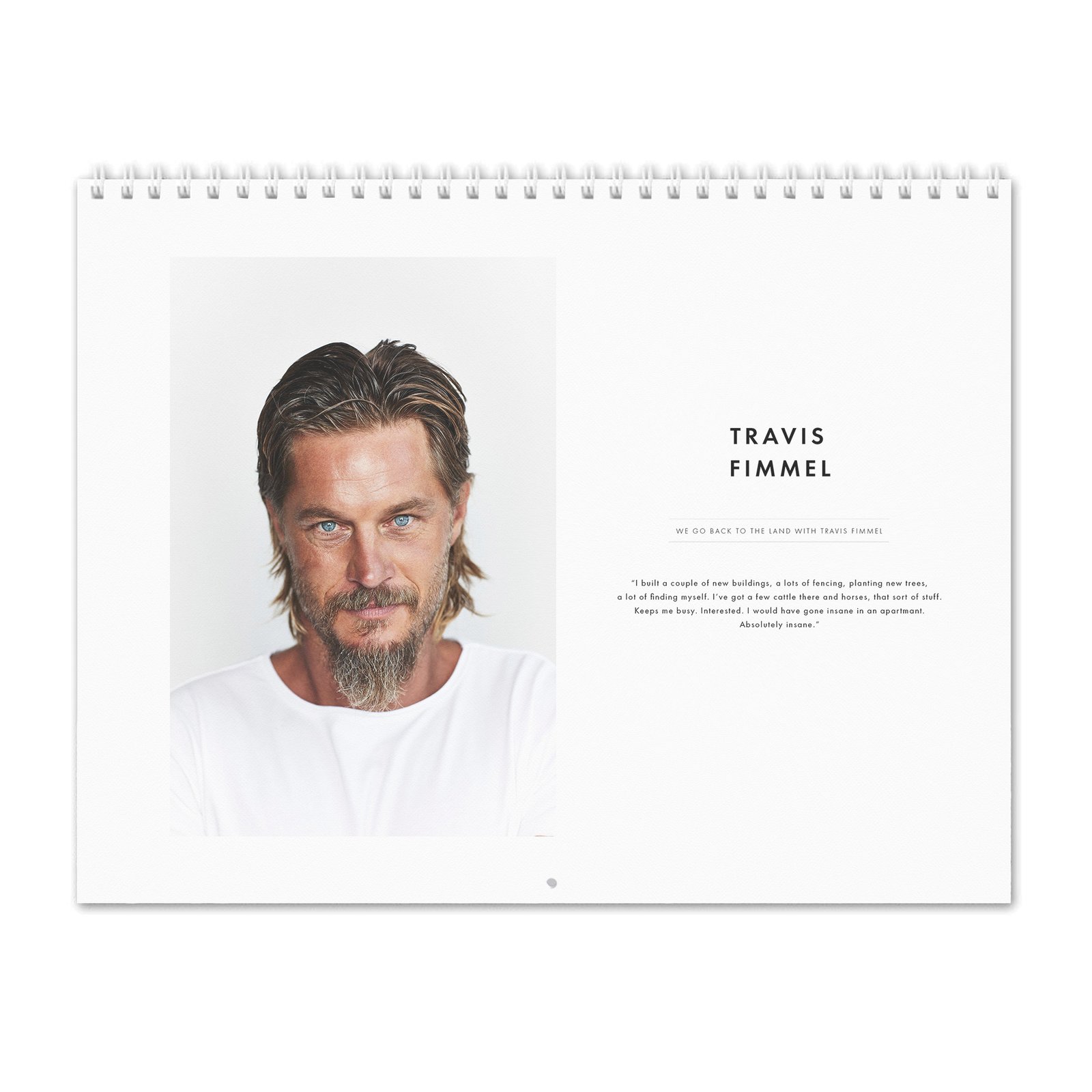 00 Travis Fimmel - Go Back To The Land 2027 Wall Calendar