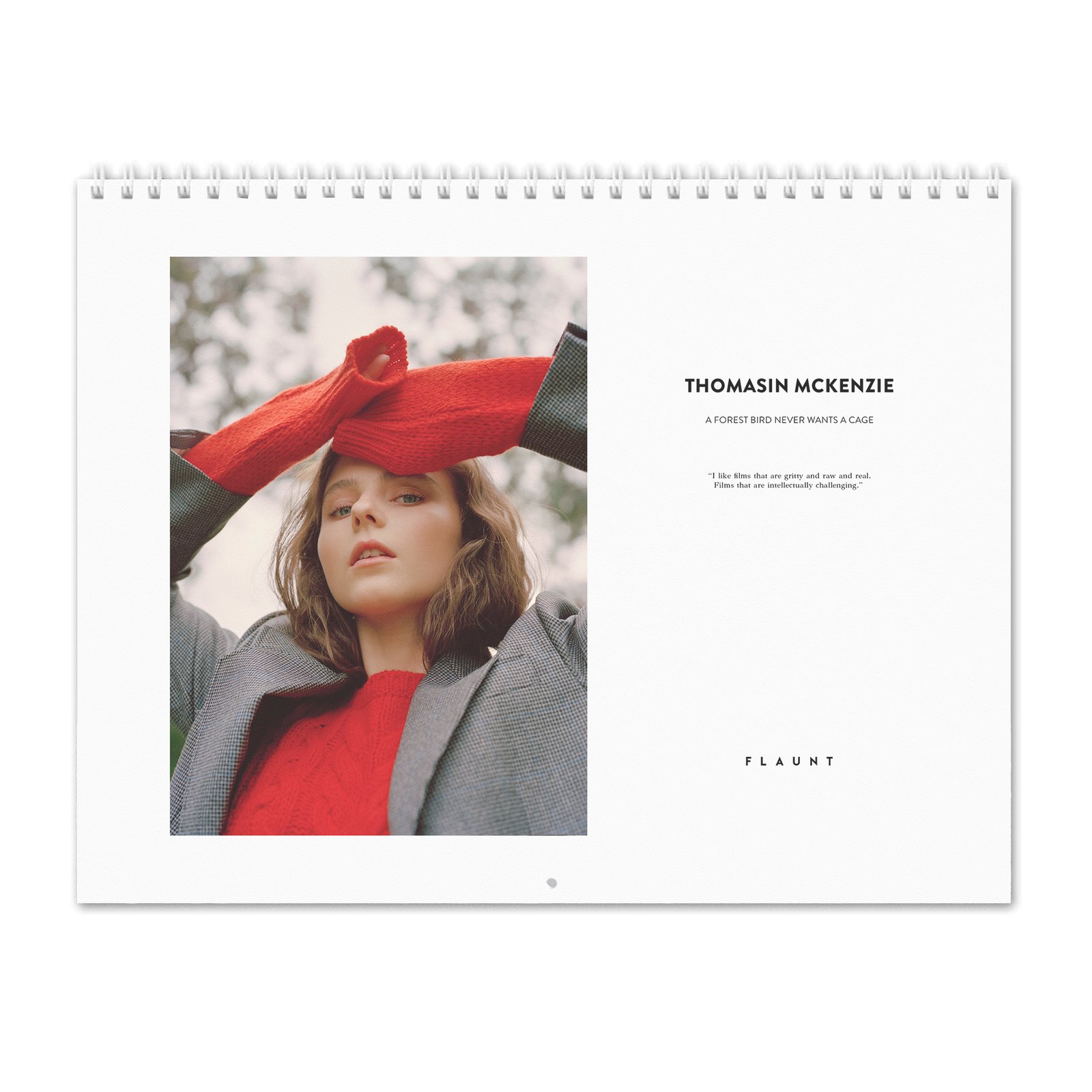 00 Thomasin McKenzie - Flaunt 2027 Wall Calendar