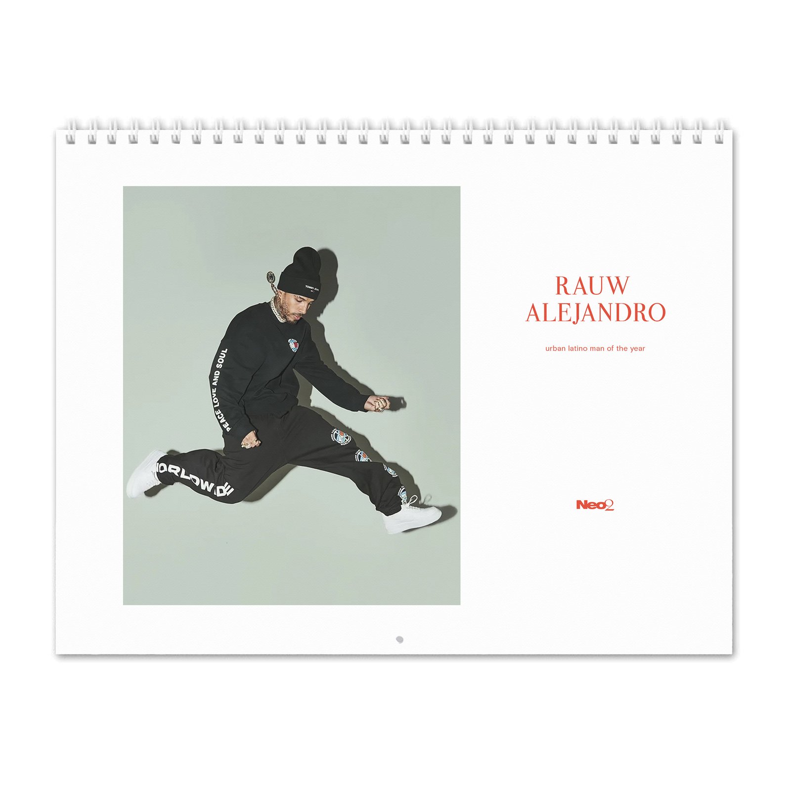 00 Rauw Alejandro - Urban Latino Man 2027 Wall Calendar