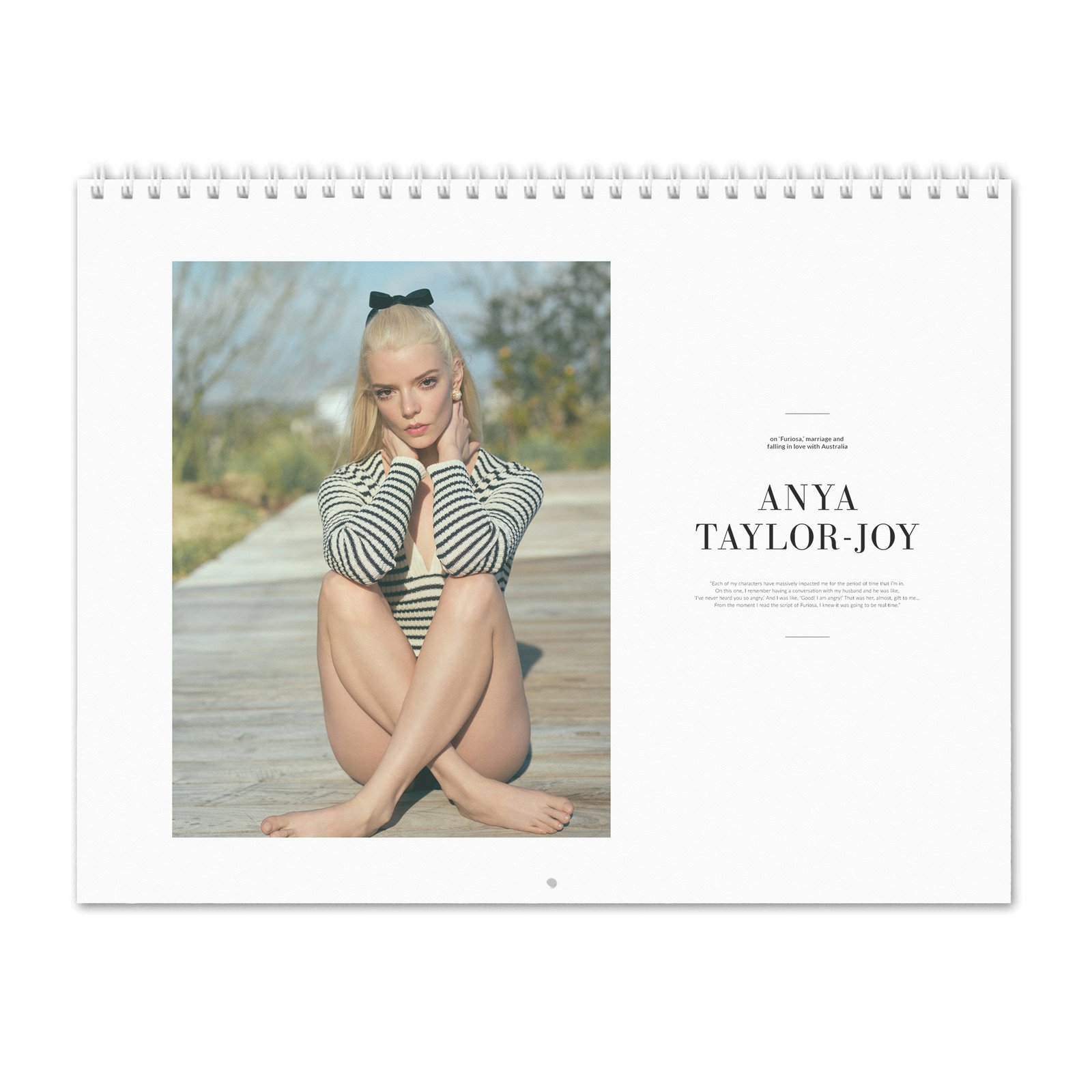 00 Anya Taylor-Joy - Falling In Love 2027 Wall Calendar