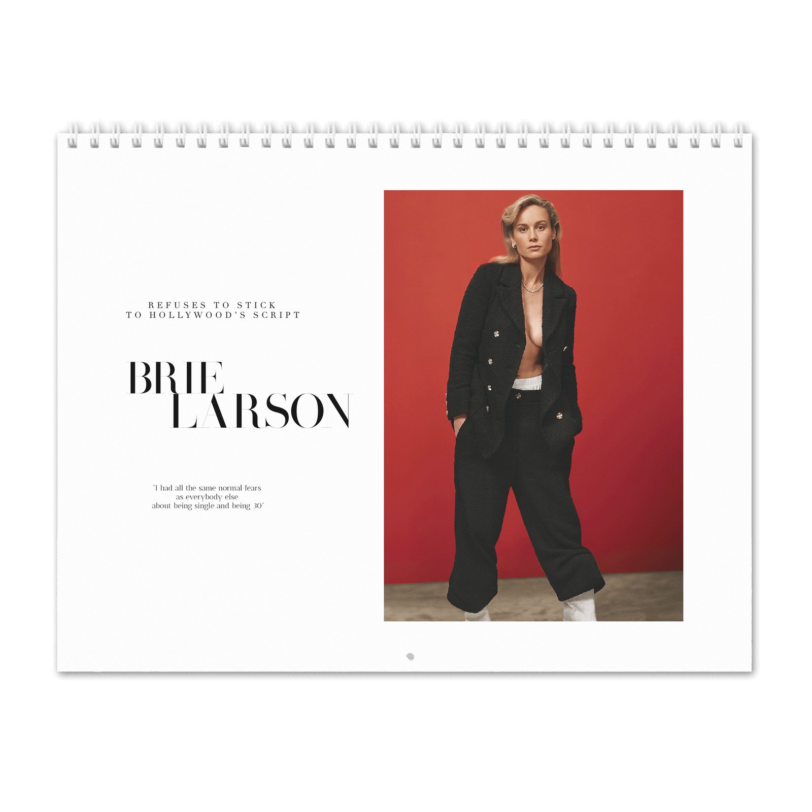 00 Brie Larson - Goes Her Own Way 2027 Wall Calendar