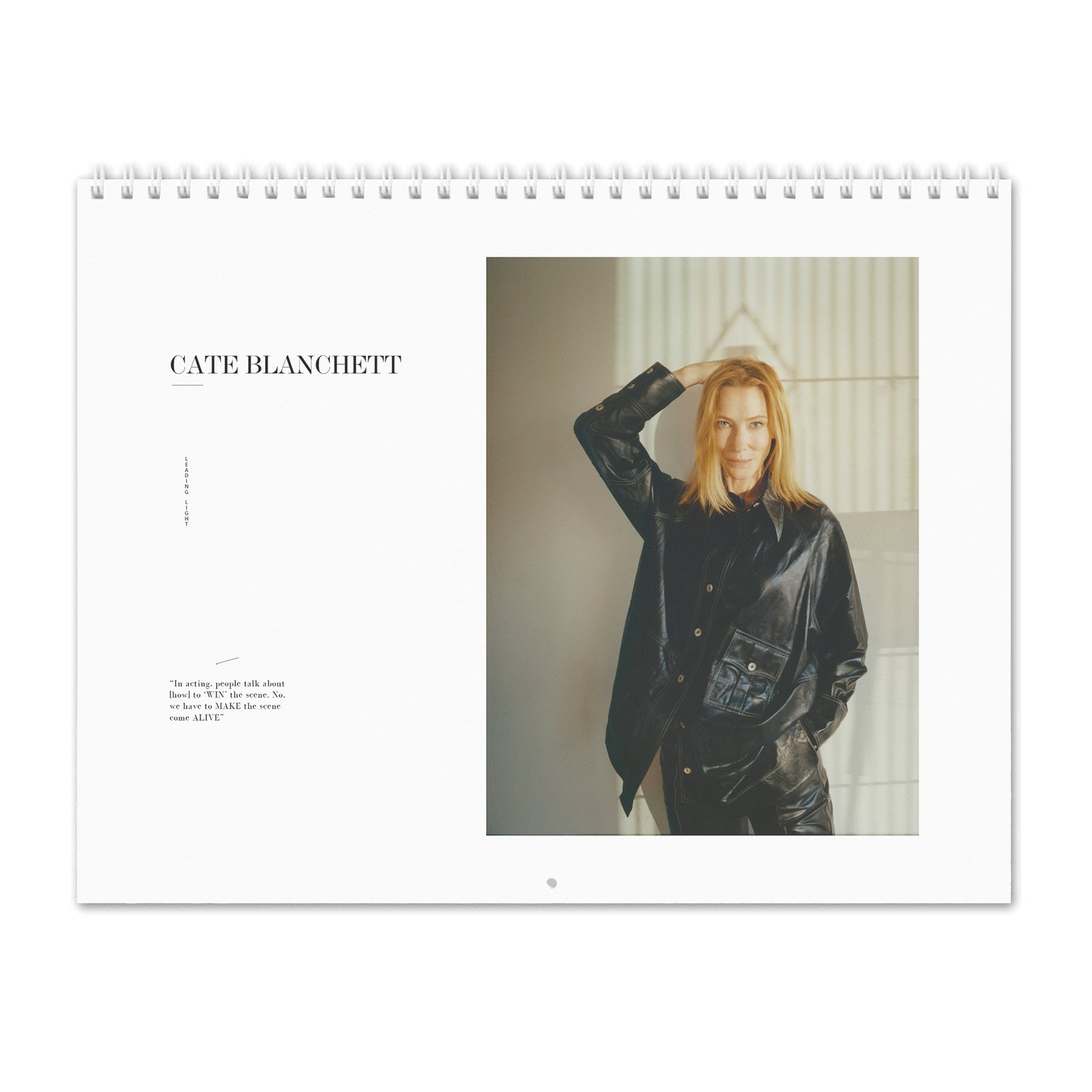 00 Cate Blanchett - Leading Light 2027 Wall Calendar