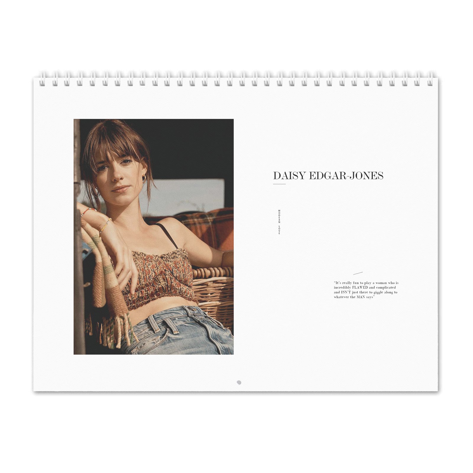 Daisy Edgar-Jones - Modern Love 2027 Wall Calendar