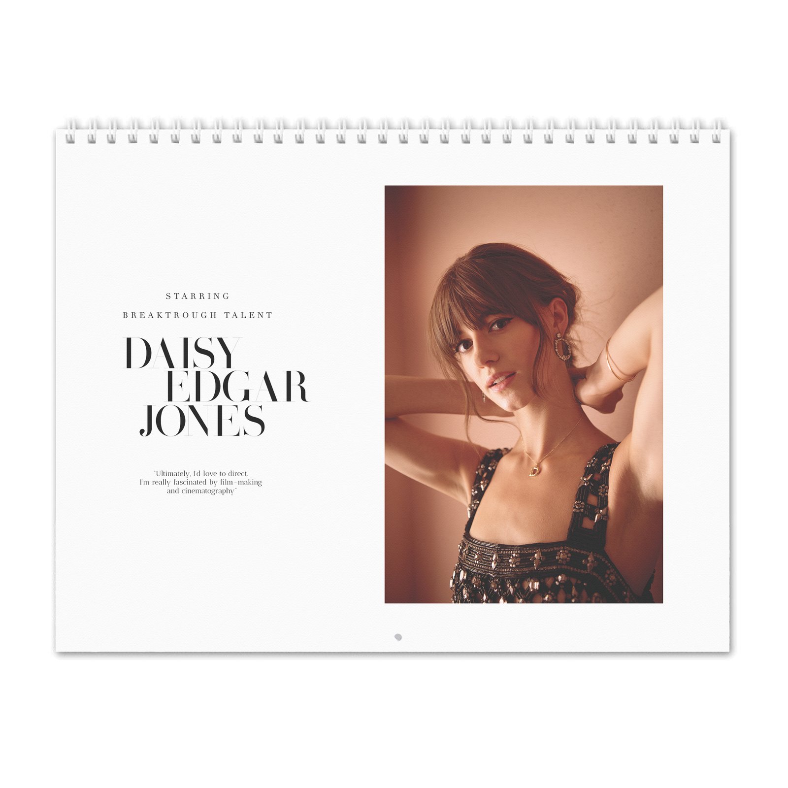 00 Daisy Edgar-Jones - Starring Breaktrough Talent 2027 Wall Calendar