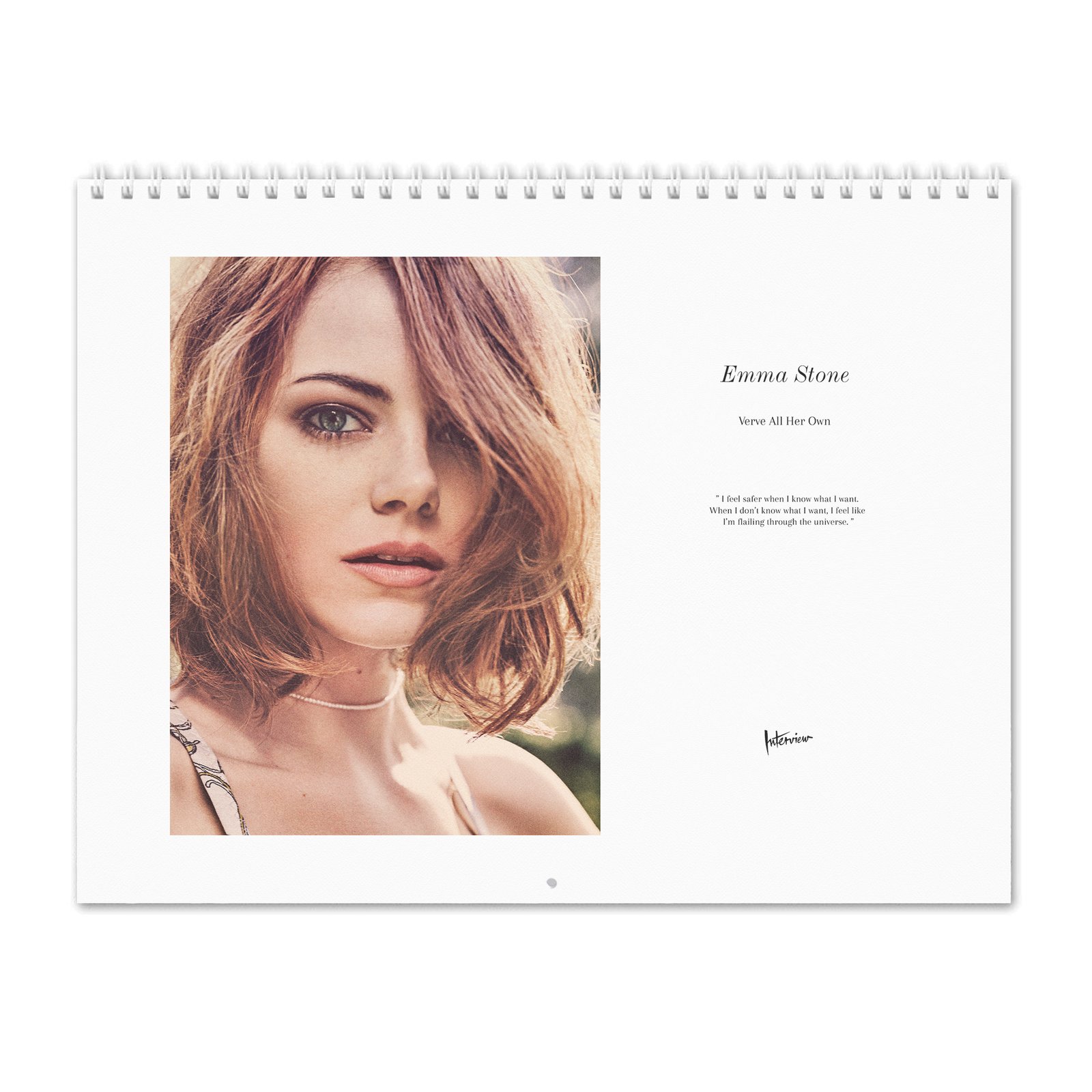 00 Emma Stone - Interview 2027 Wall Calendar