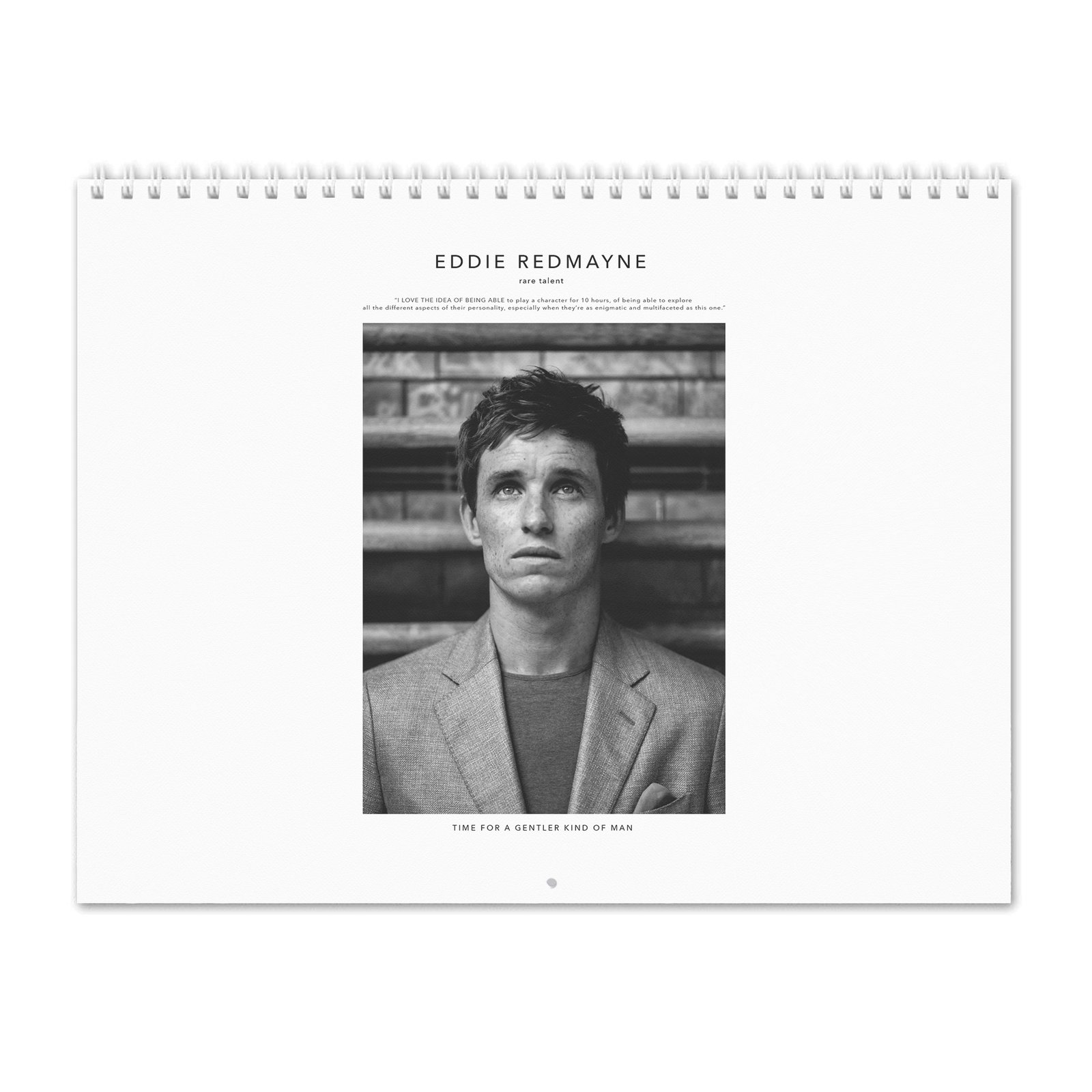 00 Eddie Redmayne - Rare Talent 2027 Wall Calendar