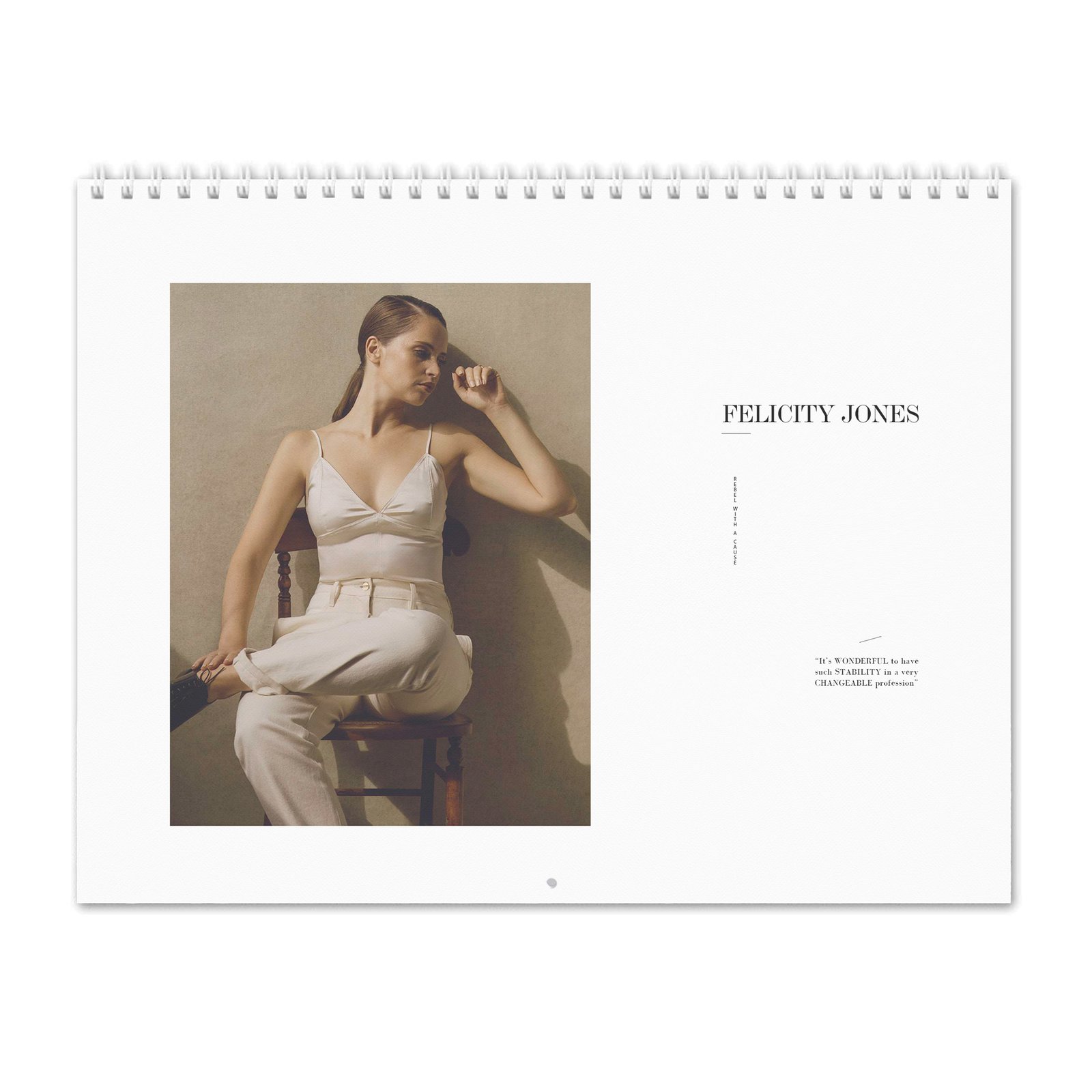 Felicity Jones - Rebel With A Cause 2027 Wall Calendar