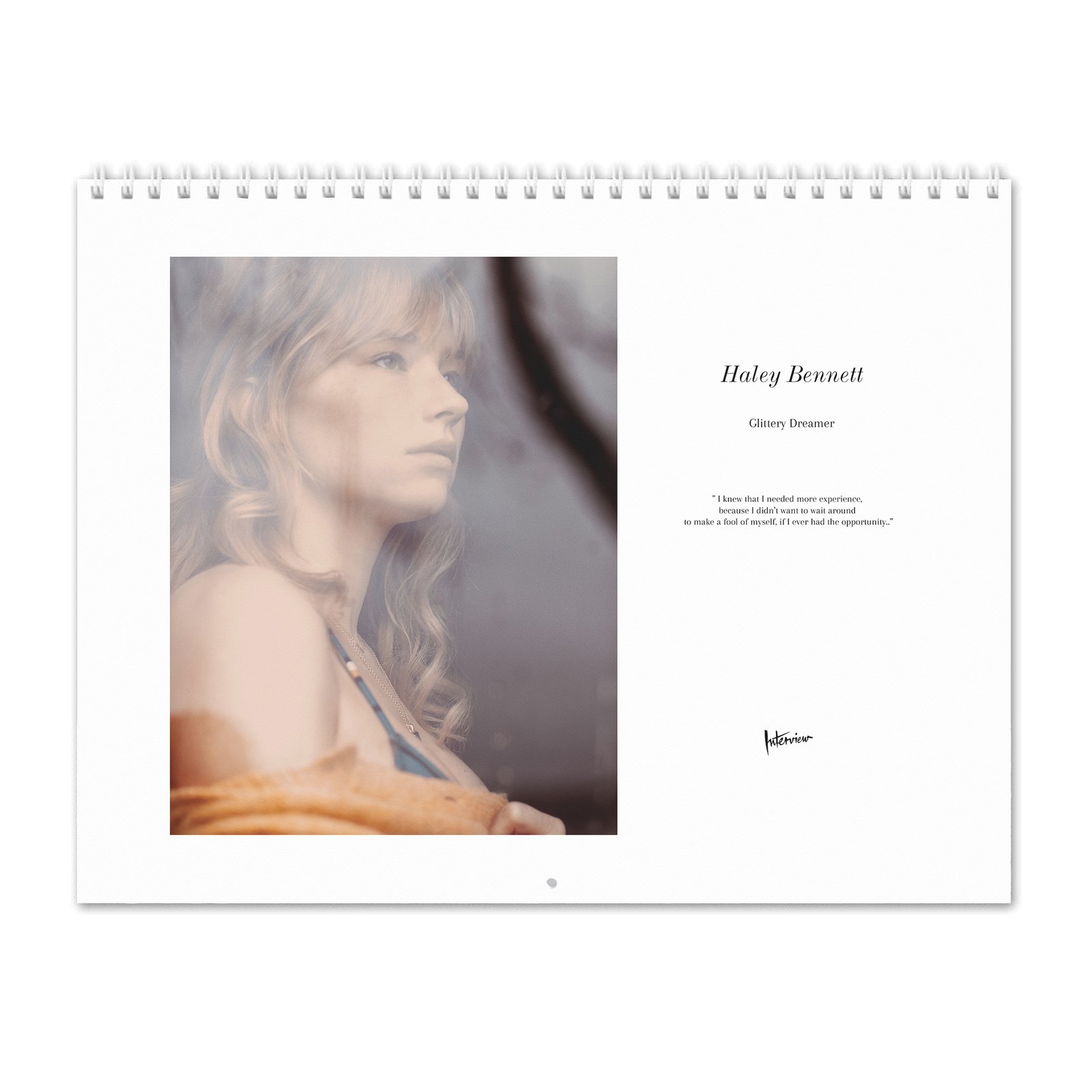 00 Haley Bennett - Interview 2027 Wall Calendar