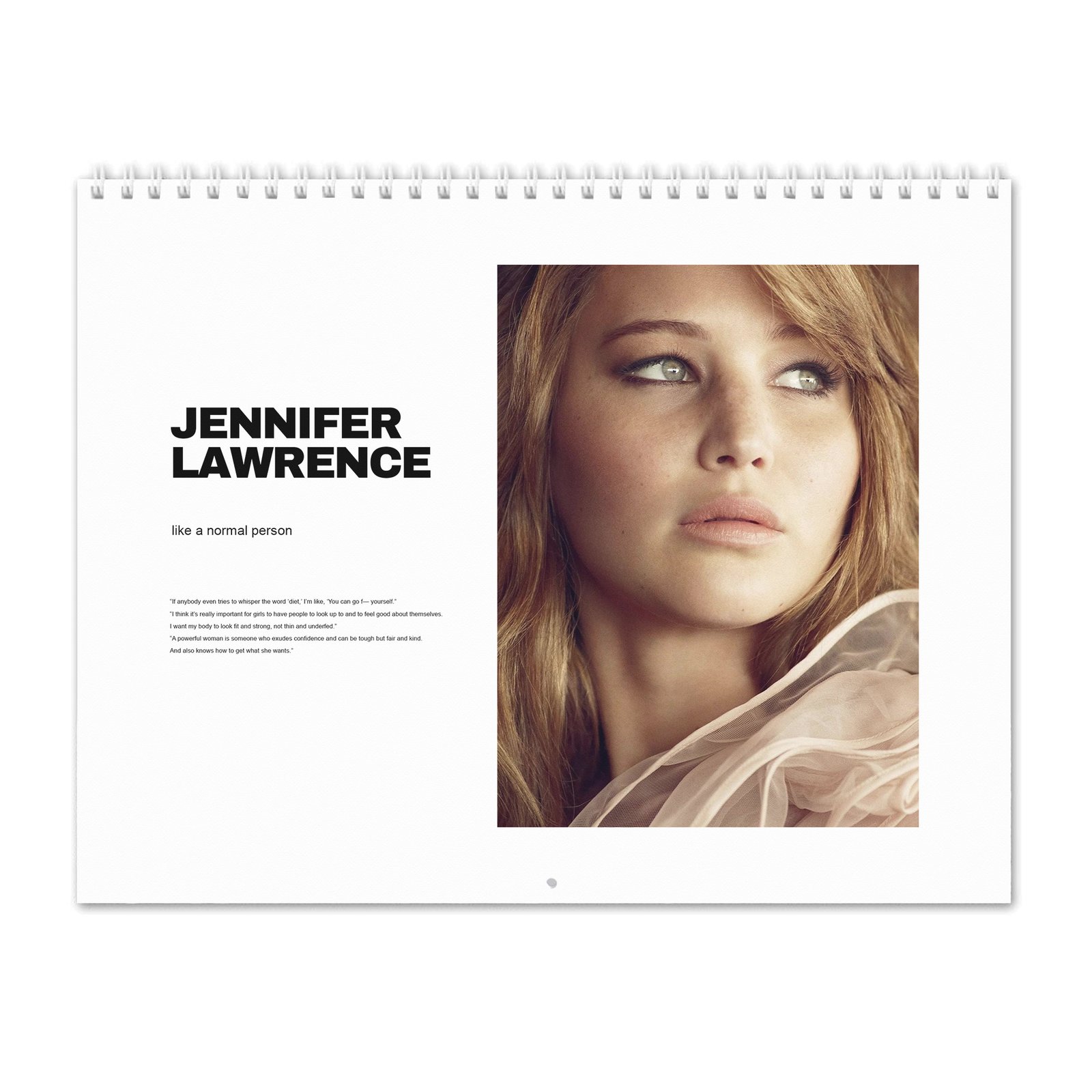 Jennifer Lawrence - Like A Normal Person 2027 Wall Calendar
