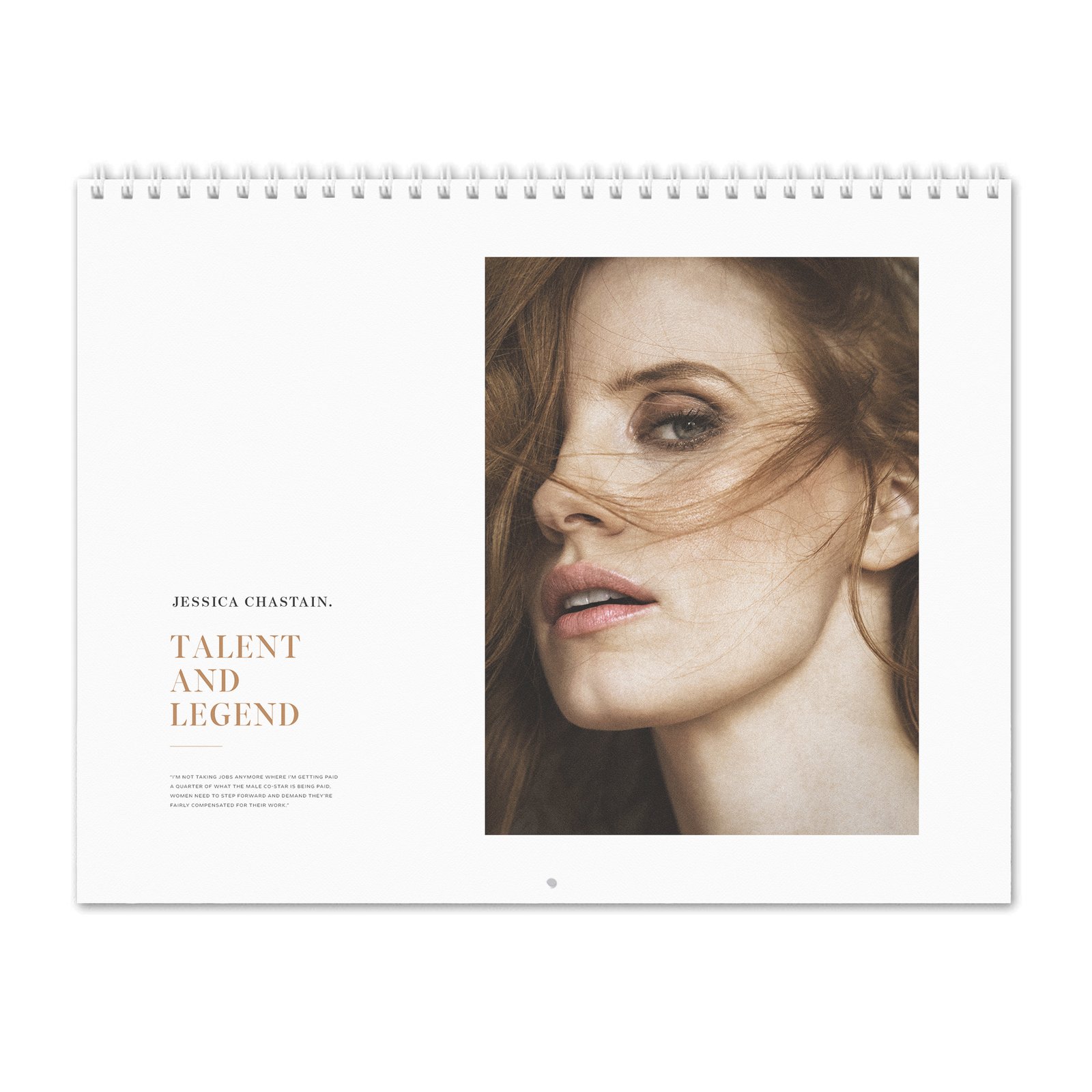 00 Jessica Chastain - Talent And Legend 2027 Wall Calendar