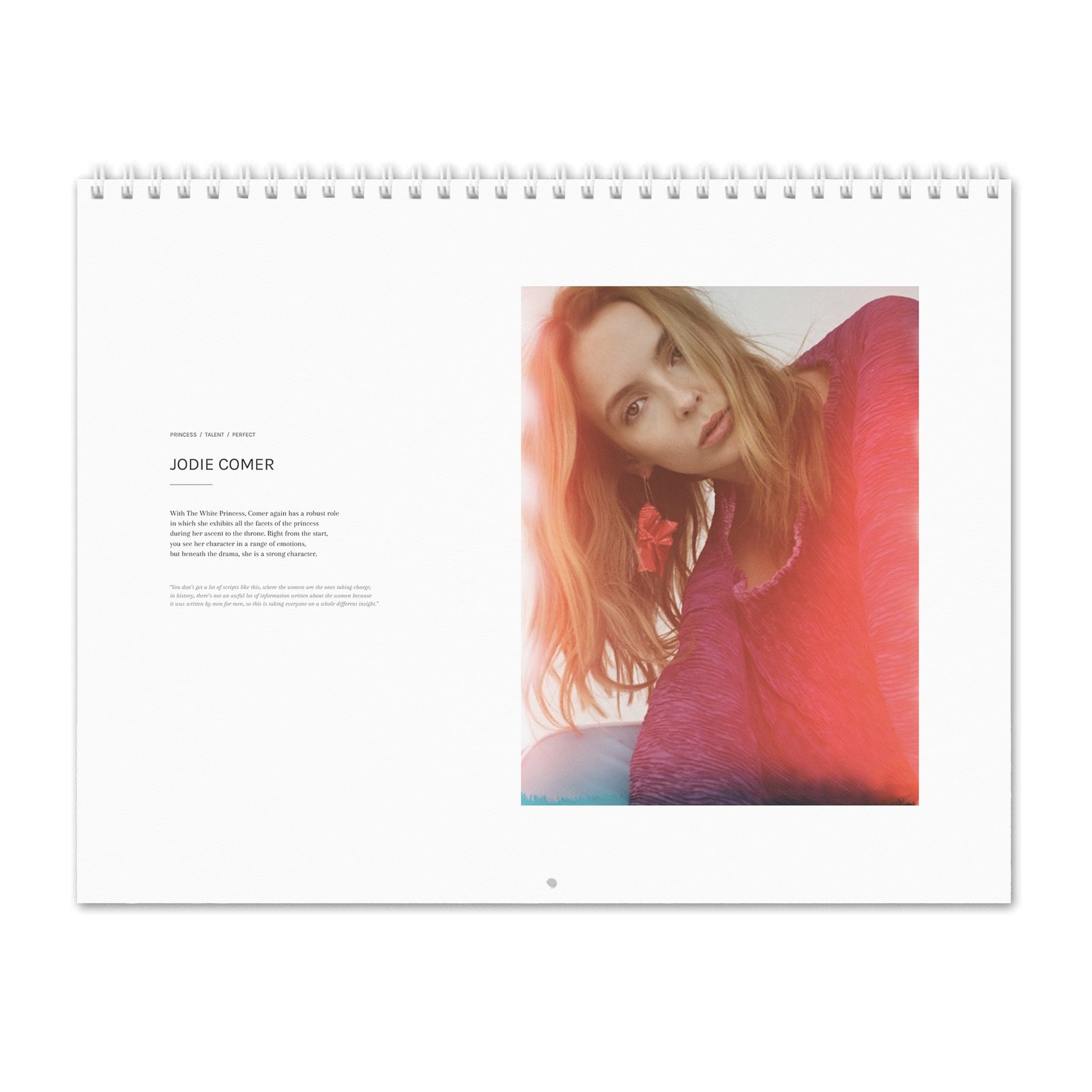 00 Jodie Comer - Talent And Perfect 2027 Wall Calendar