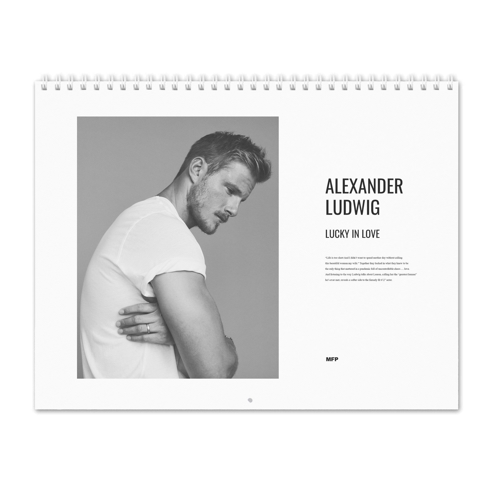 00 Alexander Ludwig - Lucky In Love 2027 Wall Calendar