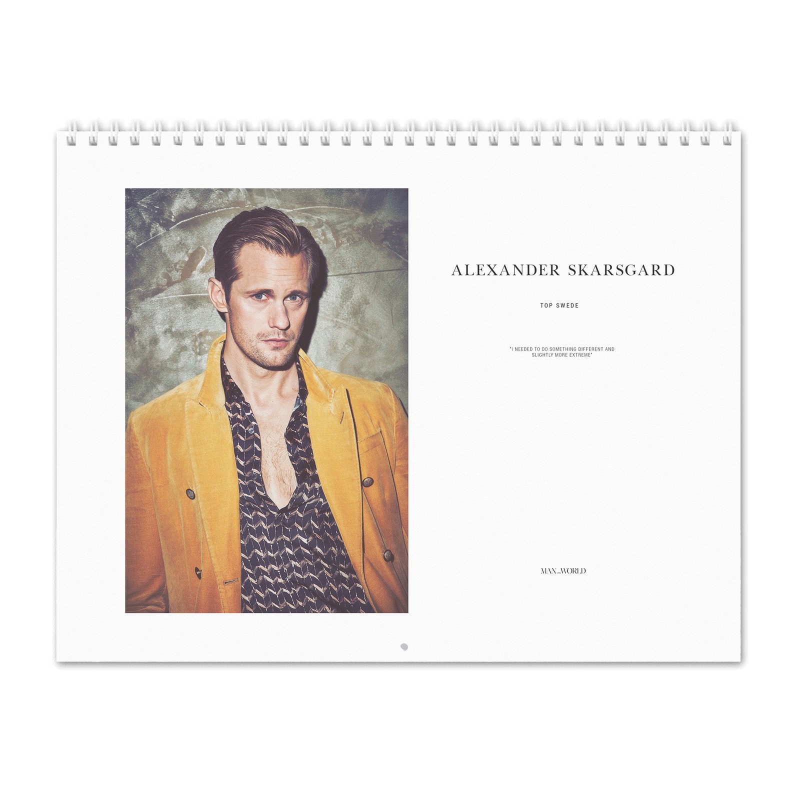 00 Alexander Skarsgard - Top Swede 2027 Wall Calendar