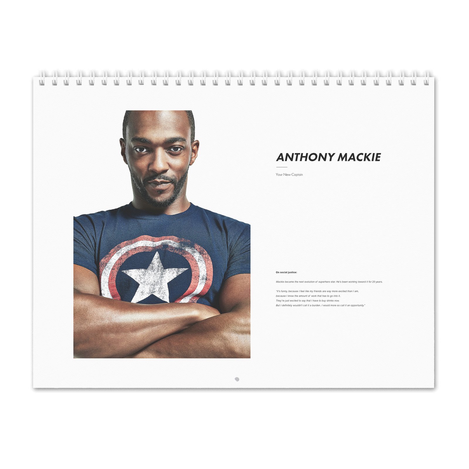 00 Anthony Mackie - Your New Captain 2027 Wall Calendar
